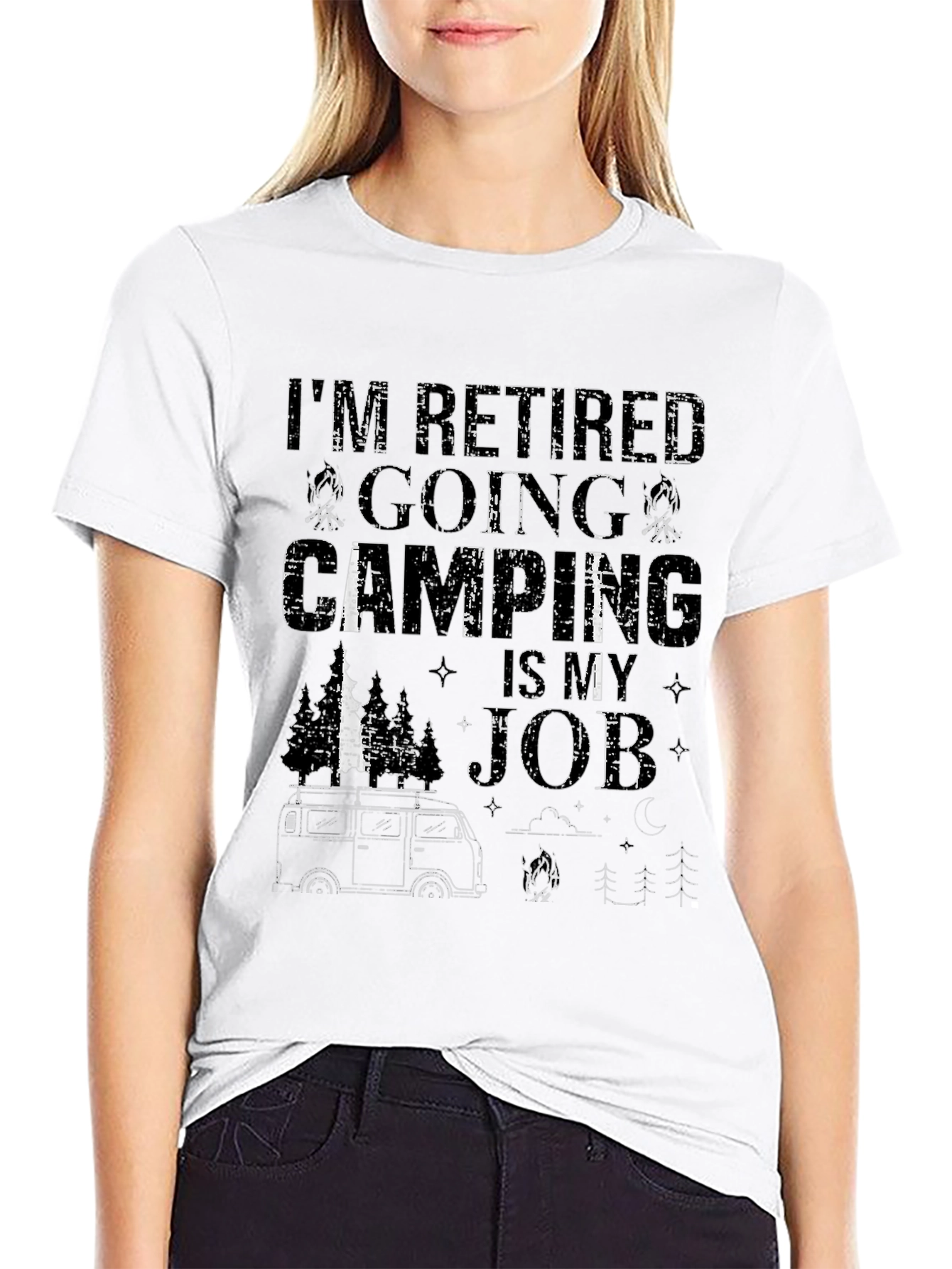 Retired Camping Job T-Shirt