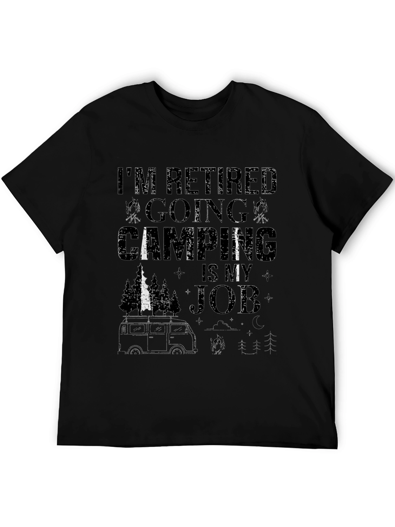 Retired Camping Job T-Shirt