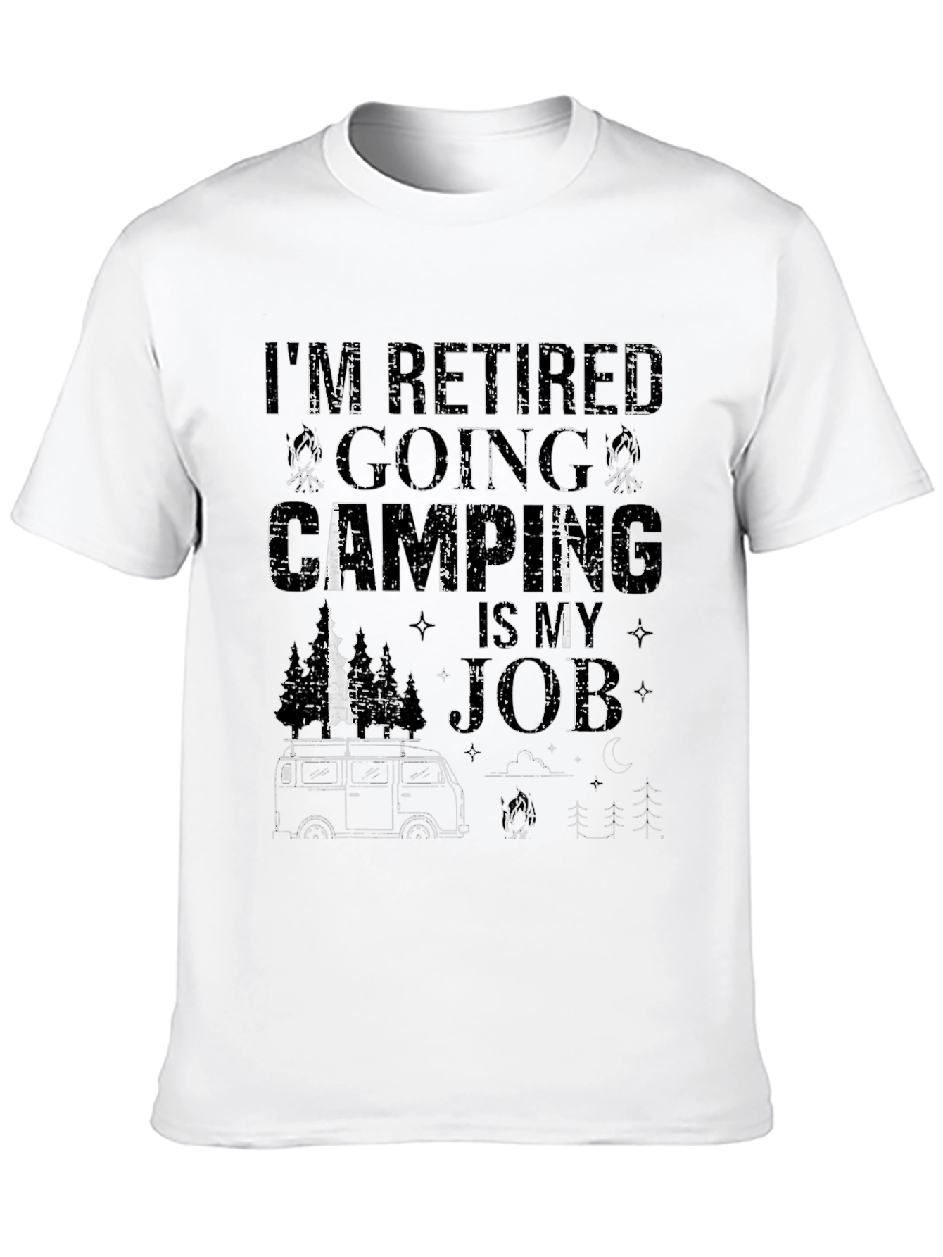 Retired Camping Job T-Shirt
