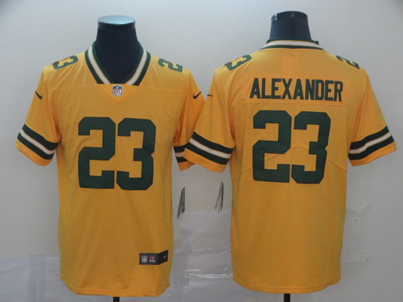 Men's Green Bay Packers Jaire Alexander #23 Yellow Inverted Legend Jerseys