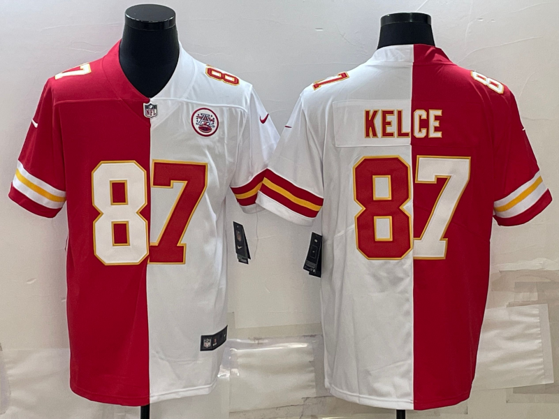 Men's Kansas City Chiefs Travis Kelce #87 Red/White Game Jerseys