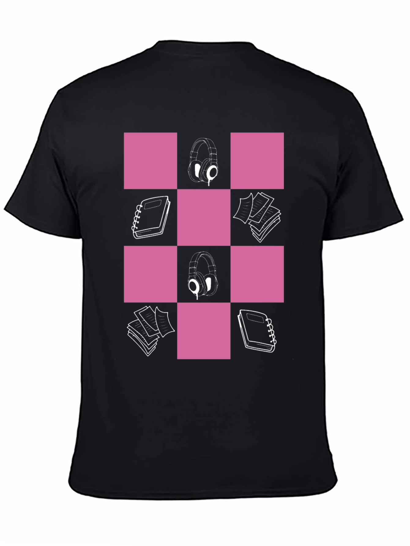 Headphones and Notebooks Graphic Tee