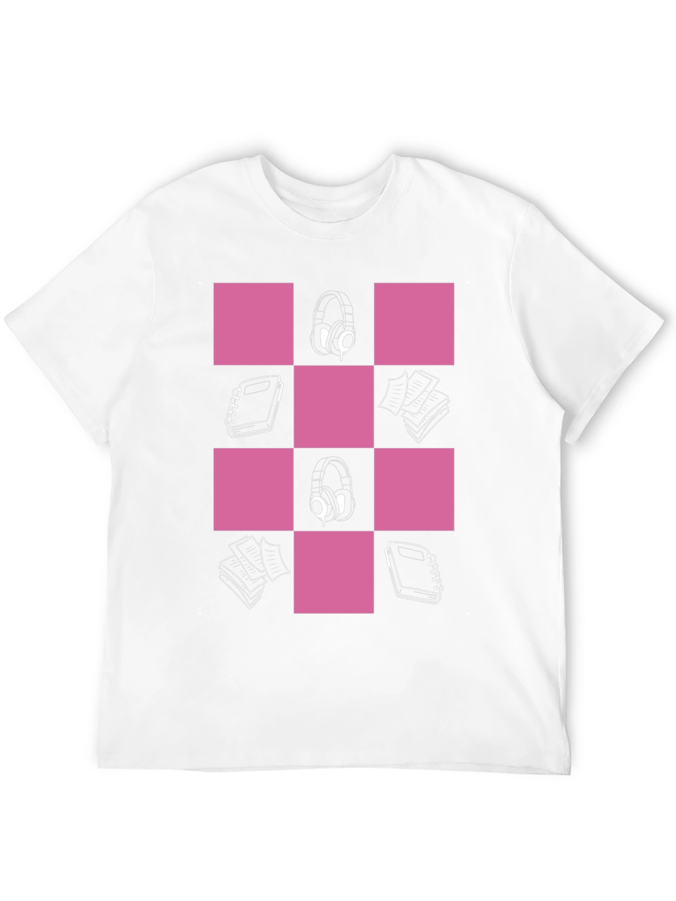 Headphones and Notebooks Graphic Tee