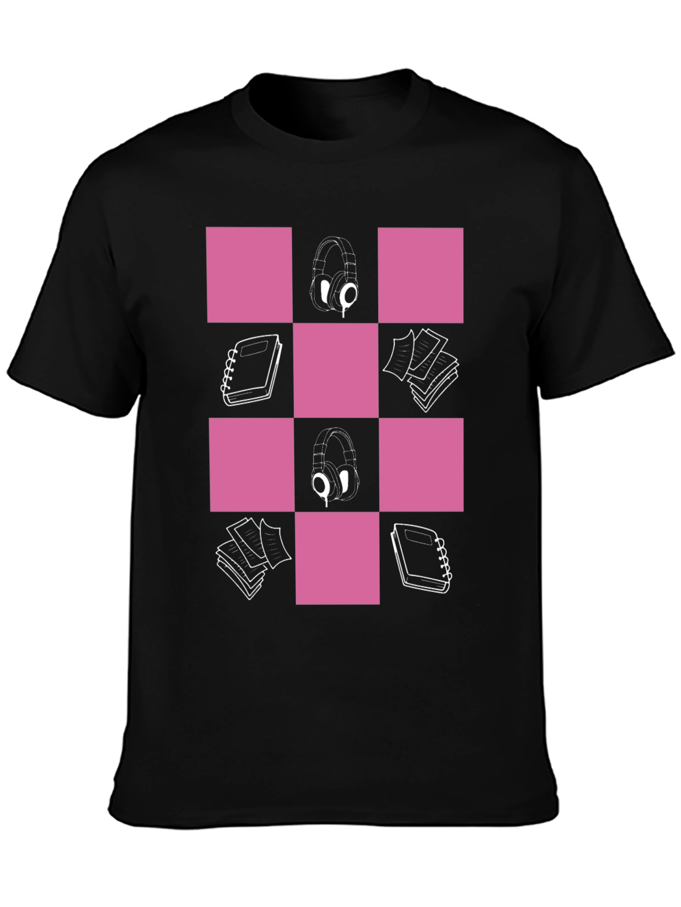 Headphones and Notebooks Graphic Tee