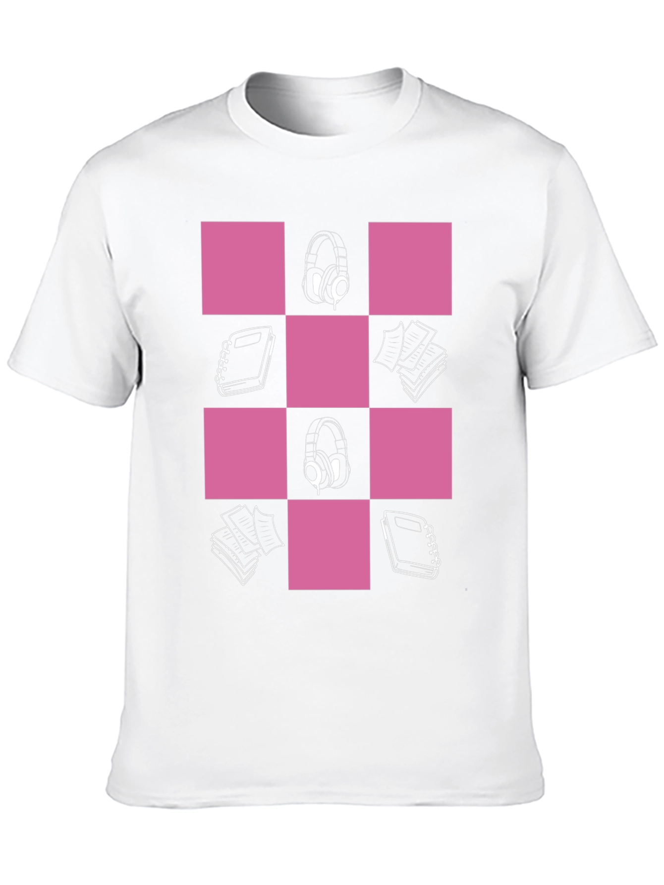 Headphones and Notebooks Graphic Tee
