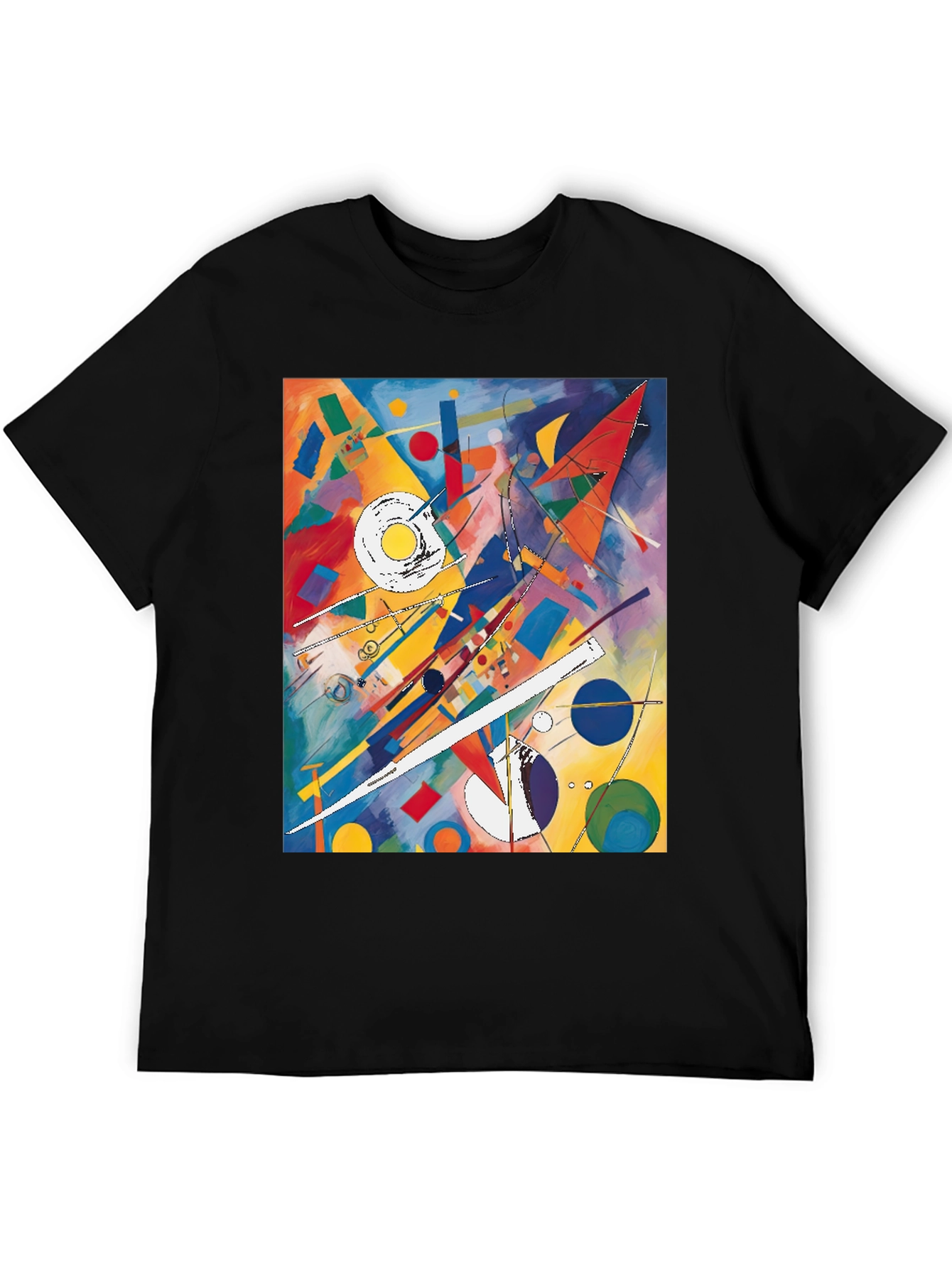 Abstract Art Graphic Tee - Kandinsky Inspired Design