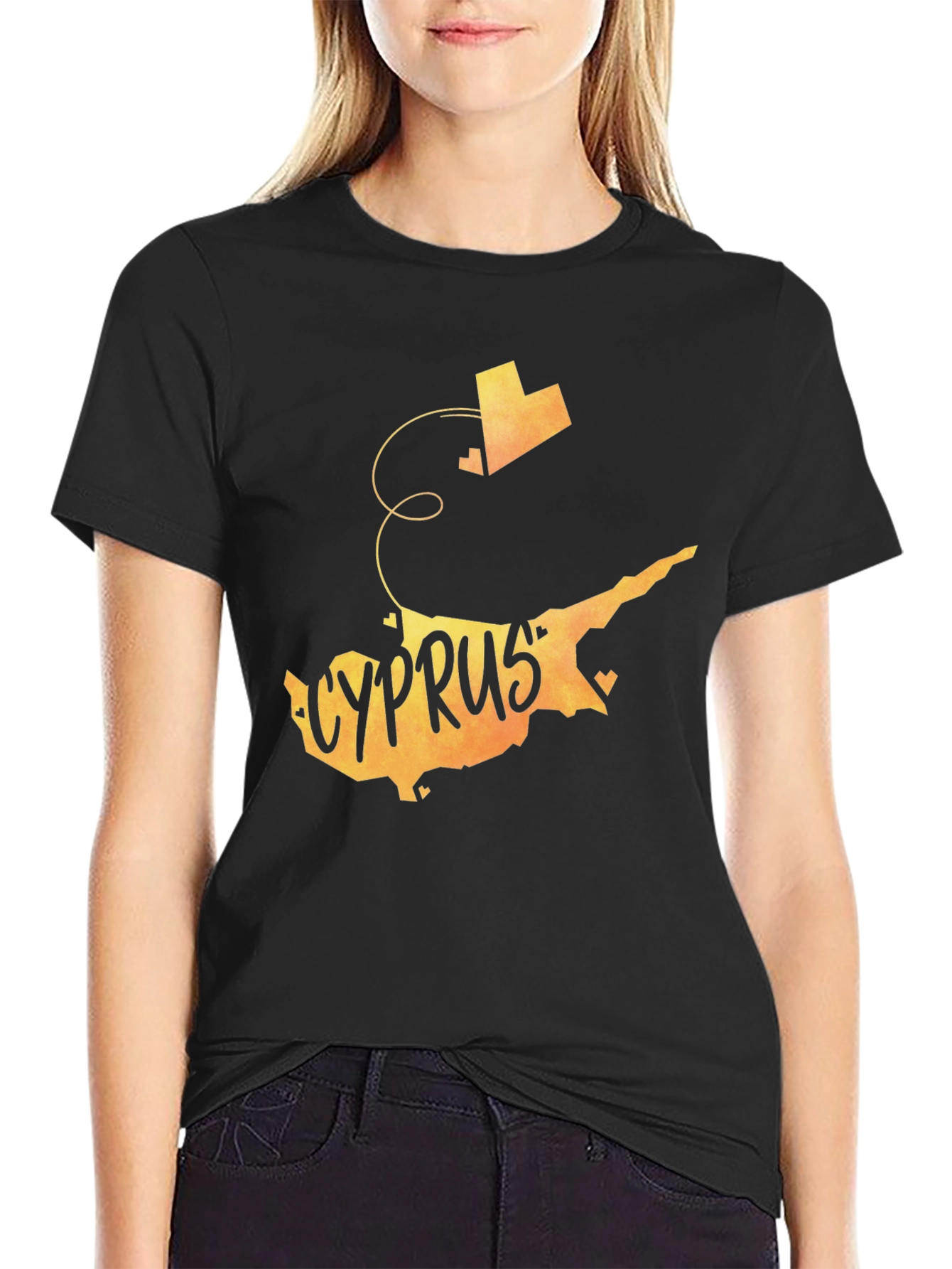 Cyprus Map Graphic Tee - Vacation Souvenir