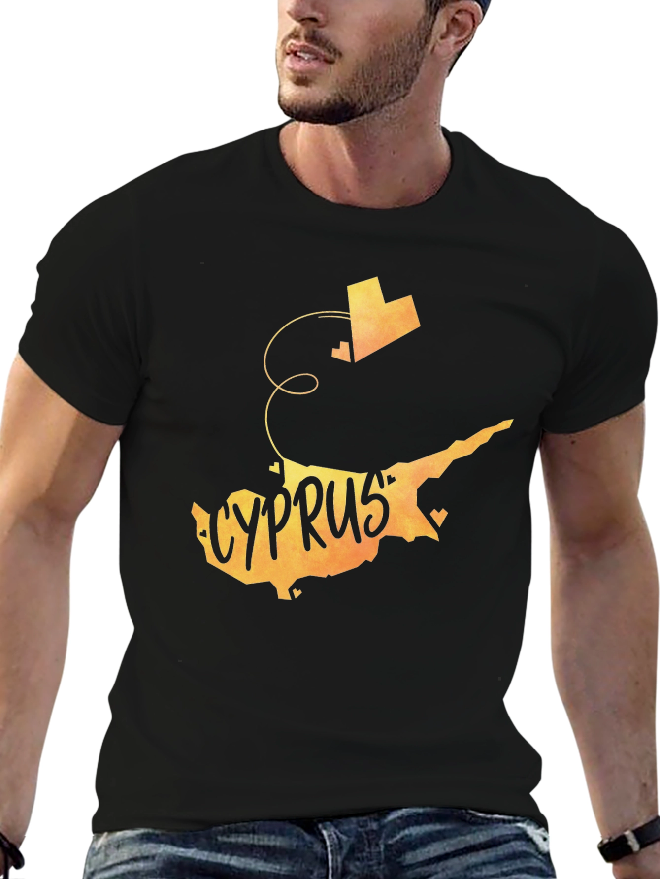 Cyprus Map Graphic Tee - Vacation Souvenir