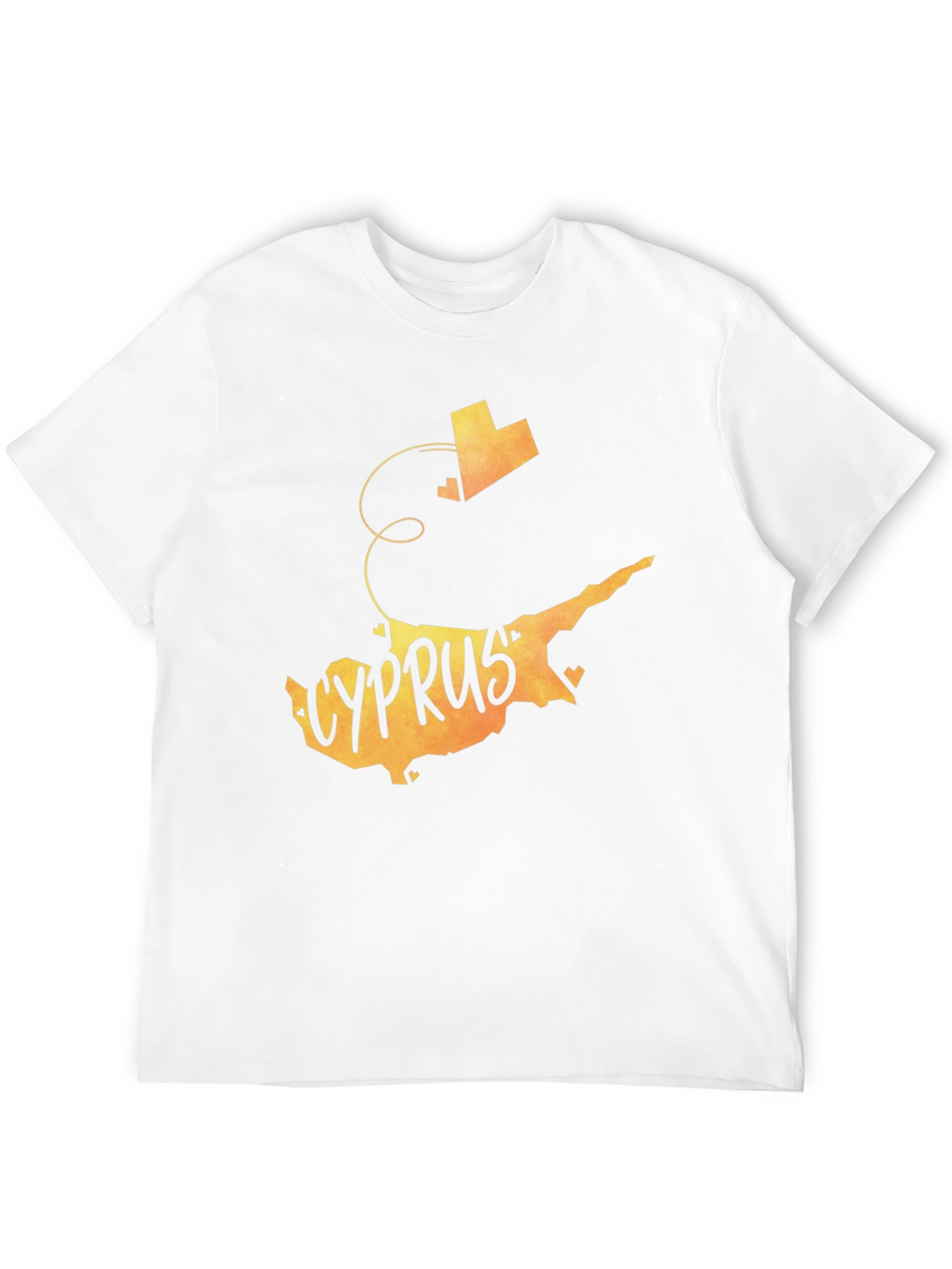 Cyprus Map Graphic Tee - Vacation Souvenir