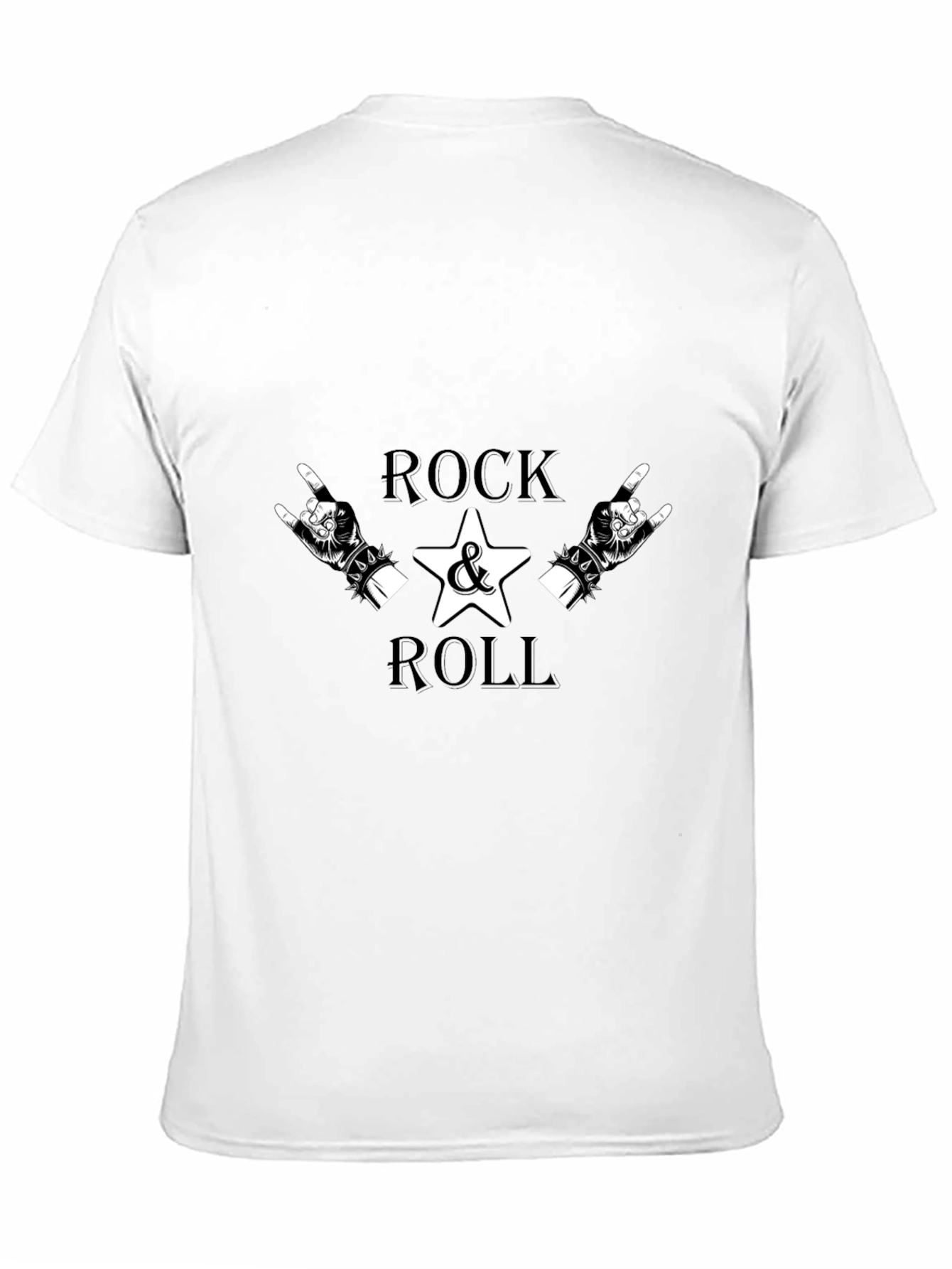 Rock & Roll Graphic Tee - Black Cotton T-Shirt
