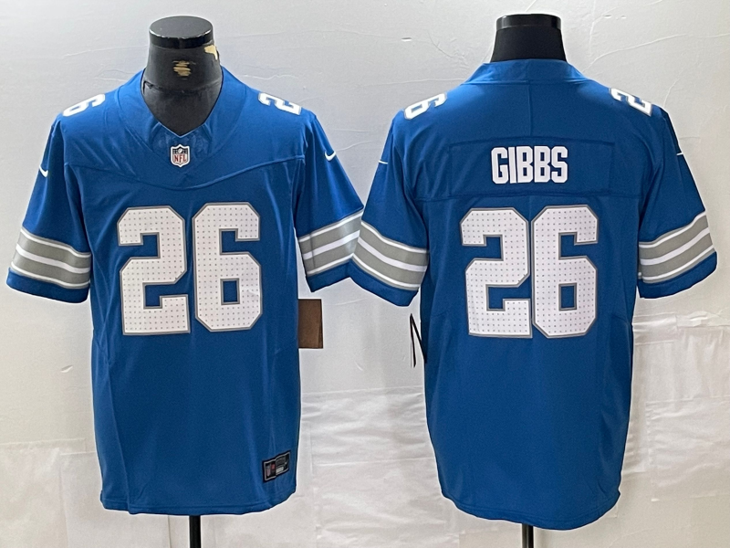 Men's Detroit Lions Jahmyr Gibbs #26 Blue Vapor F.U.S.E. Limited Jerseys