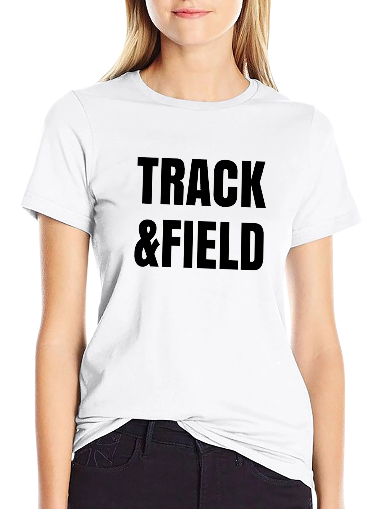 Track & Field Graphic Tee - Black