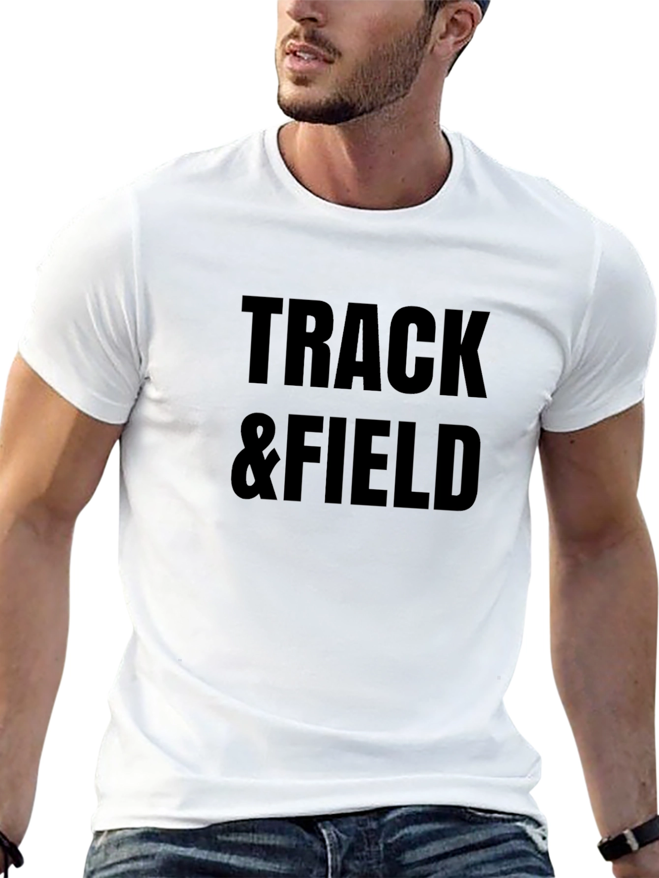 Track & Field Graphic Tee - Black
