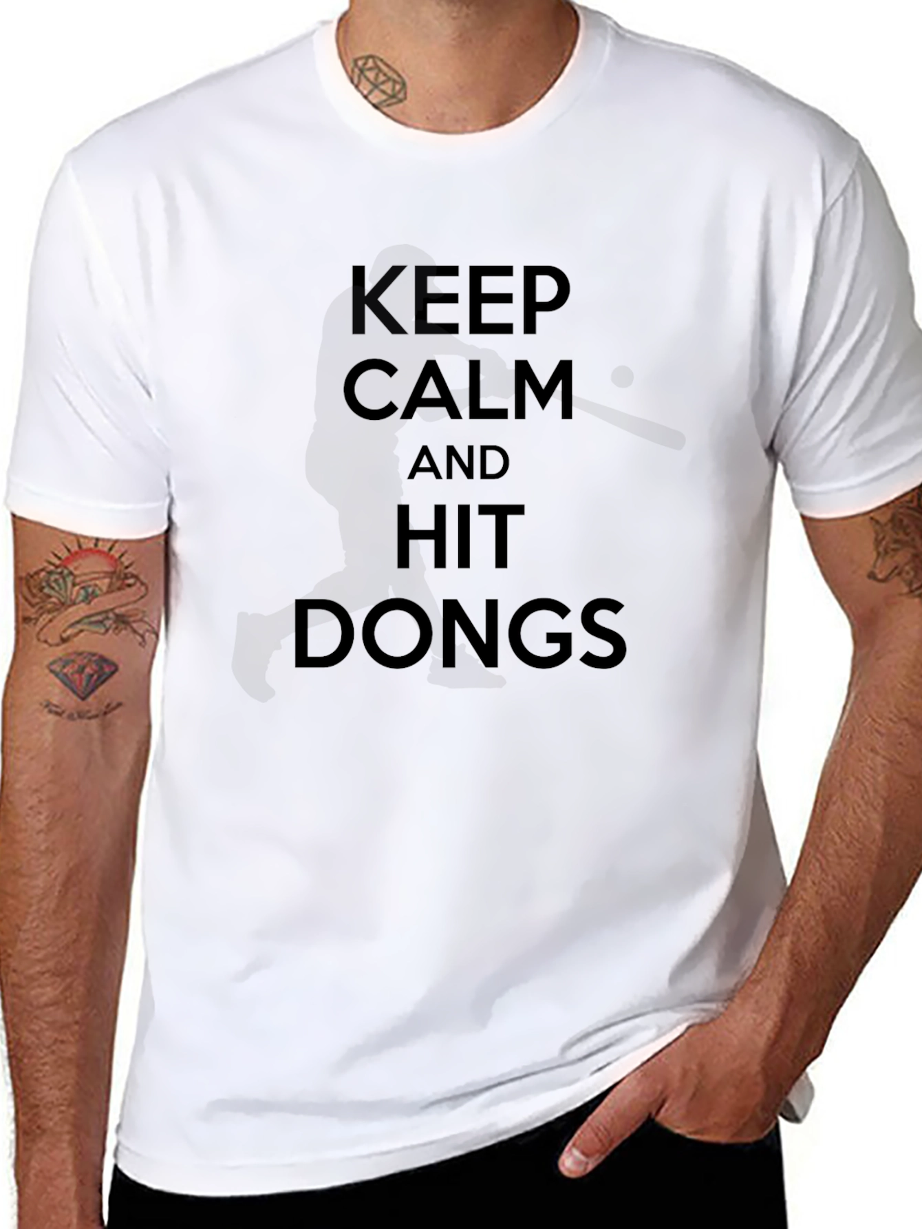 Keep Calm and Hit Dongs Black T-Shirt