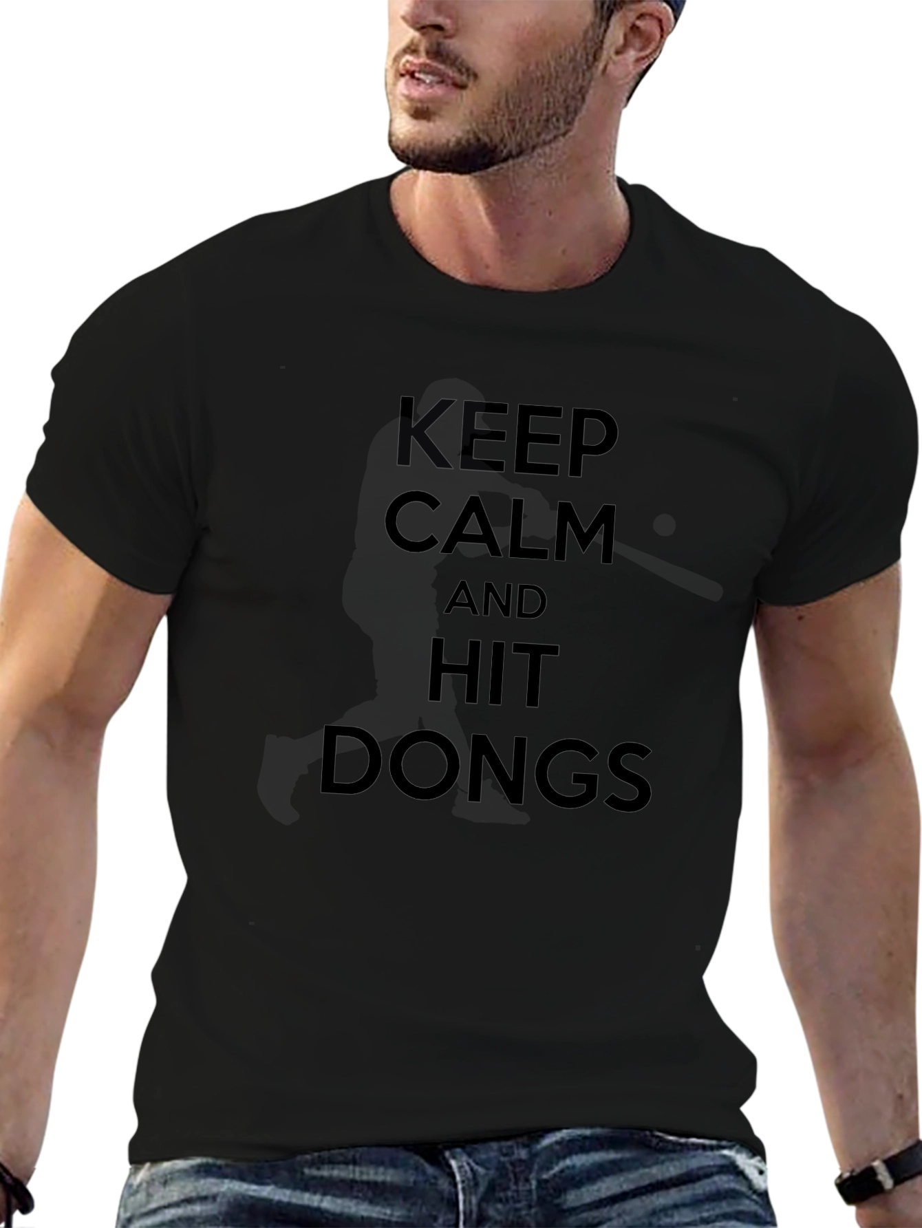 Keep Calm and Hit Dongs Black T-Shirt