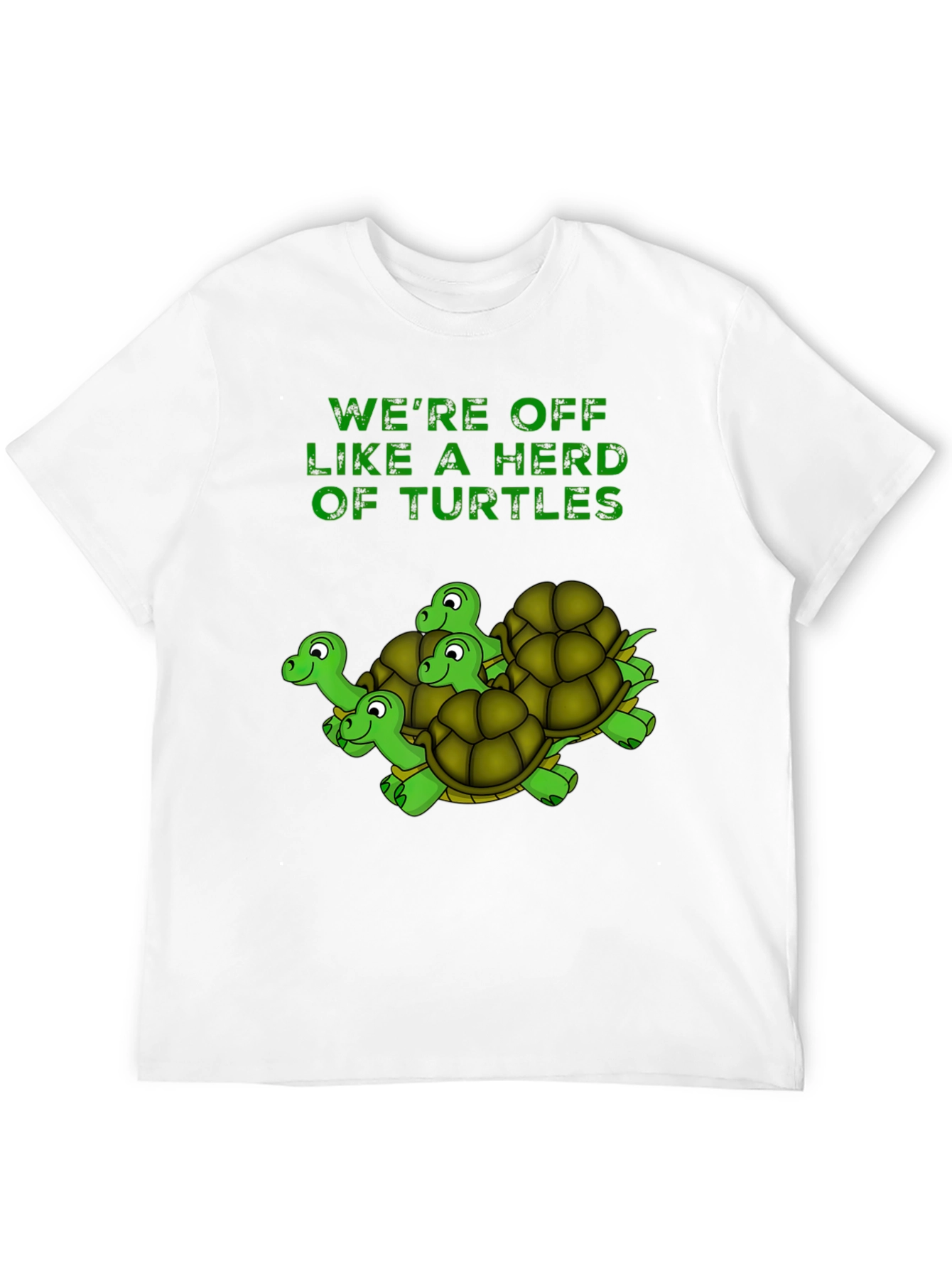 Turtle Herd Graphic T-Shirt - Funny Animal Tee