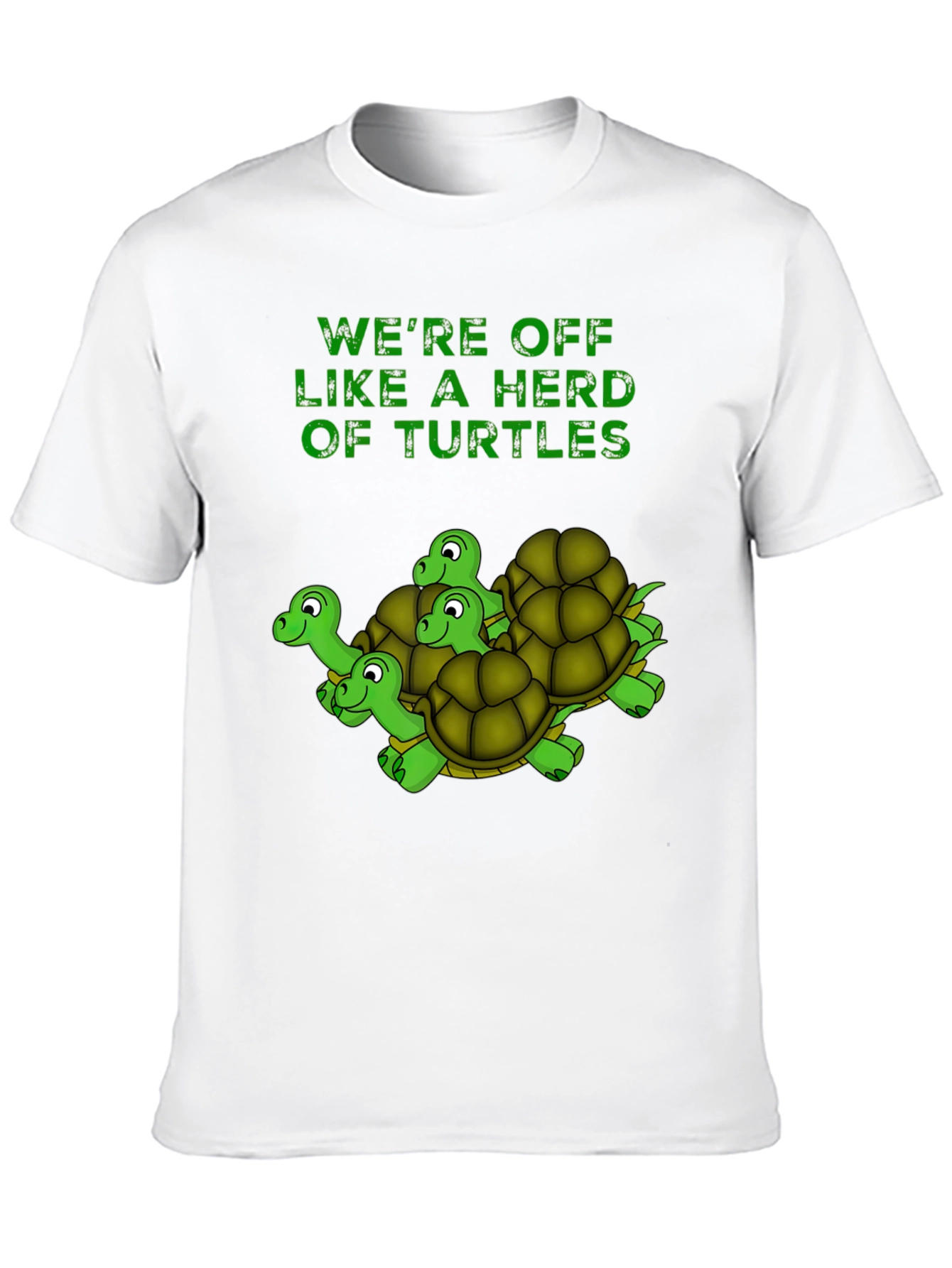 Turtle Herd Graphic T-Shirt - Funny Animal Tee