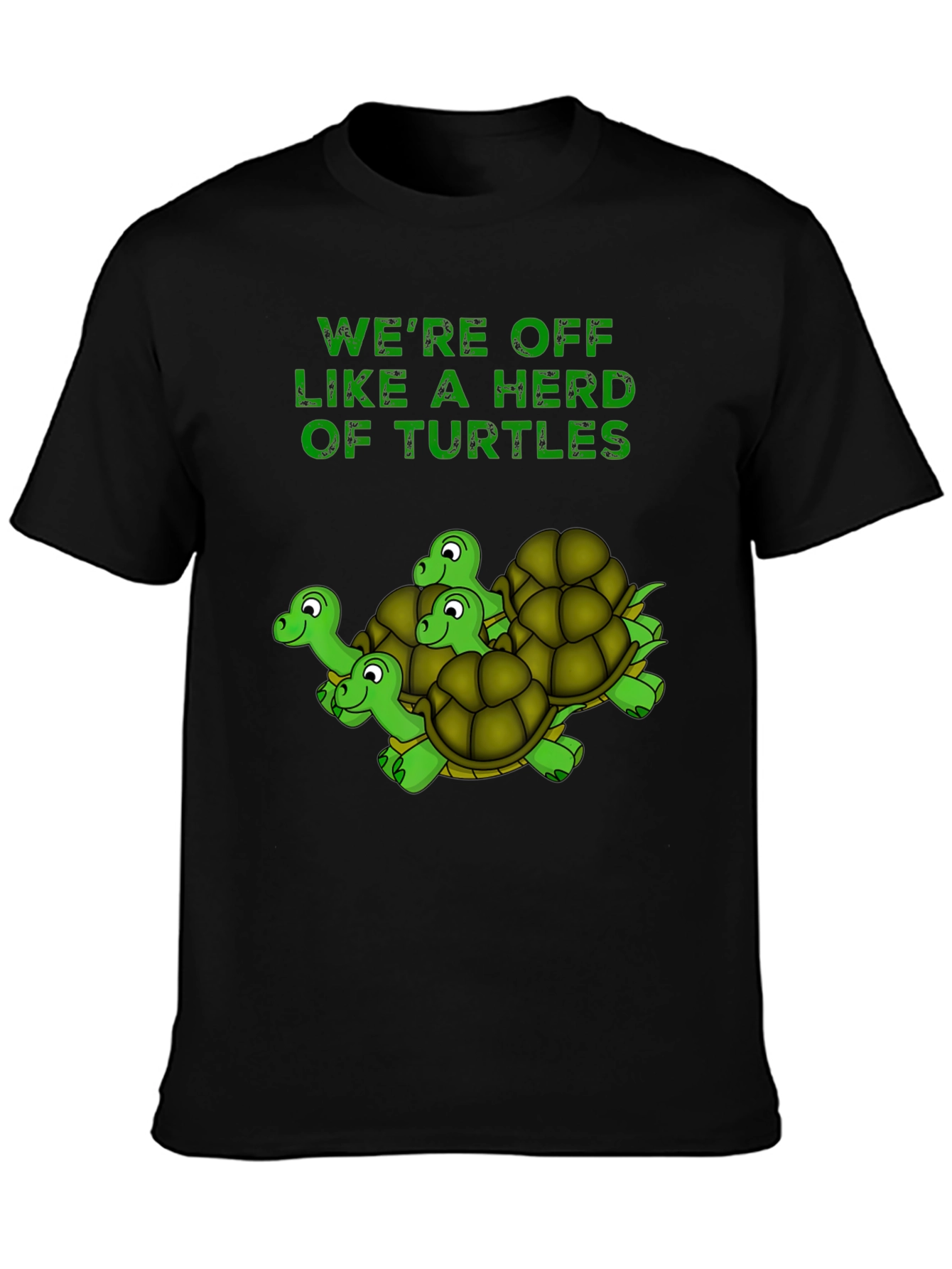 Turtle Herd Graphic T-Shirt - Funny Animal Tee