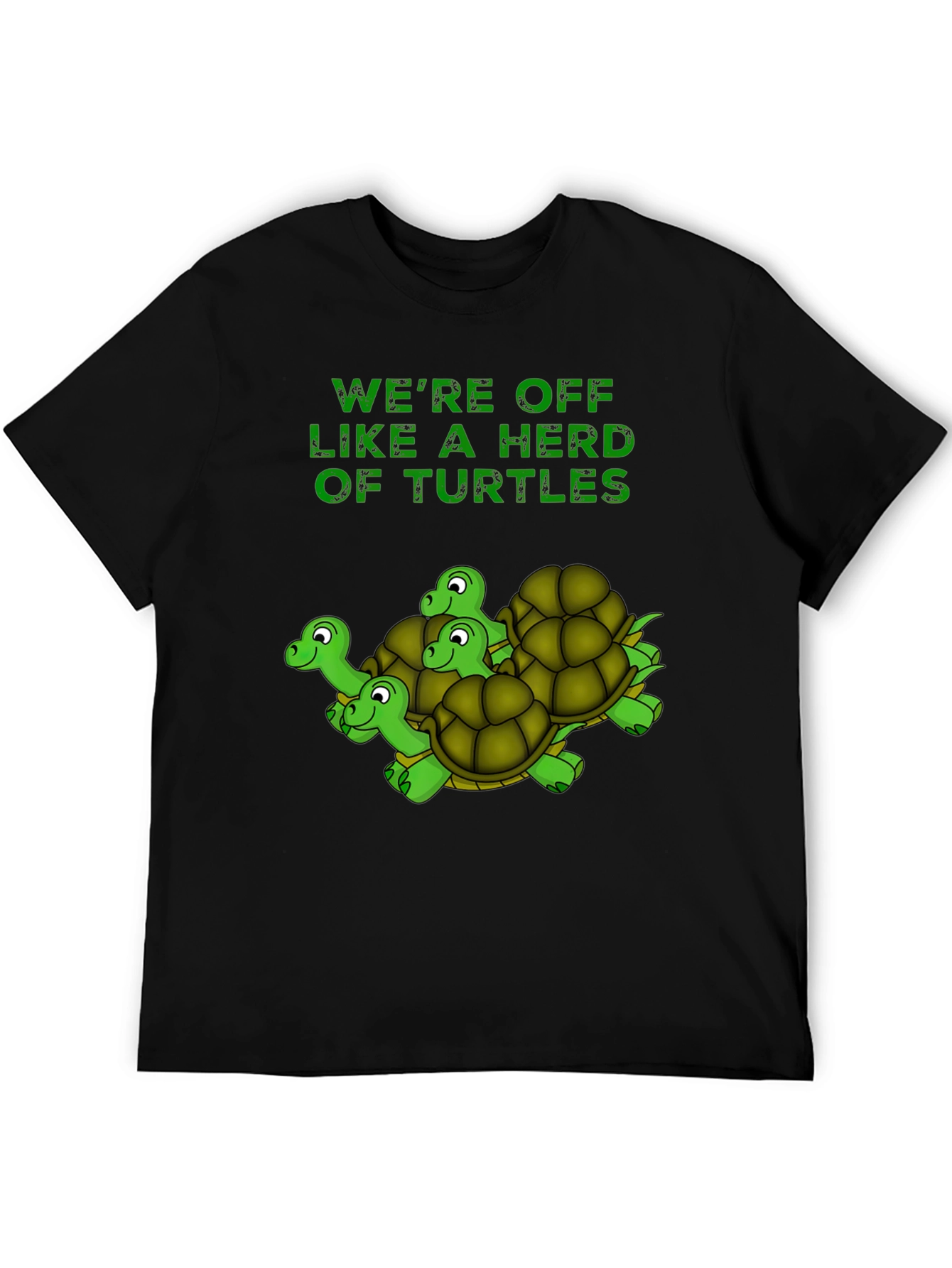 Turtle Herd Graphic T-Shirt - Funny Animal Tee