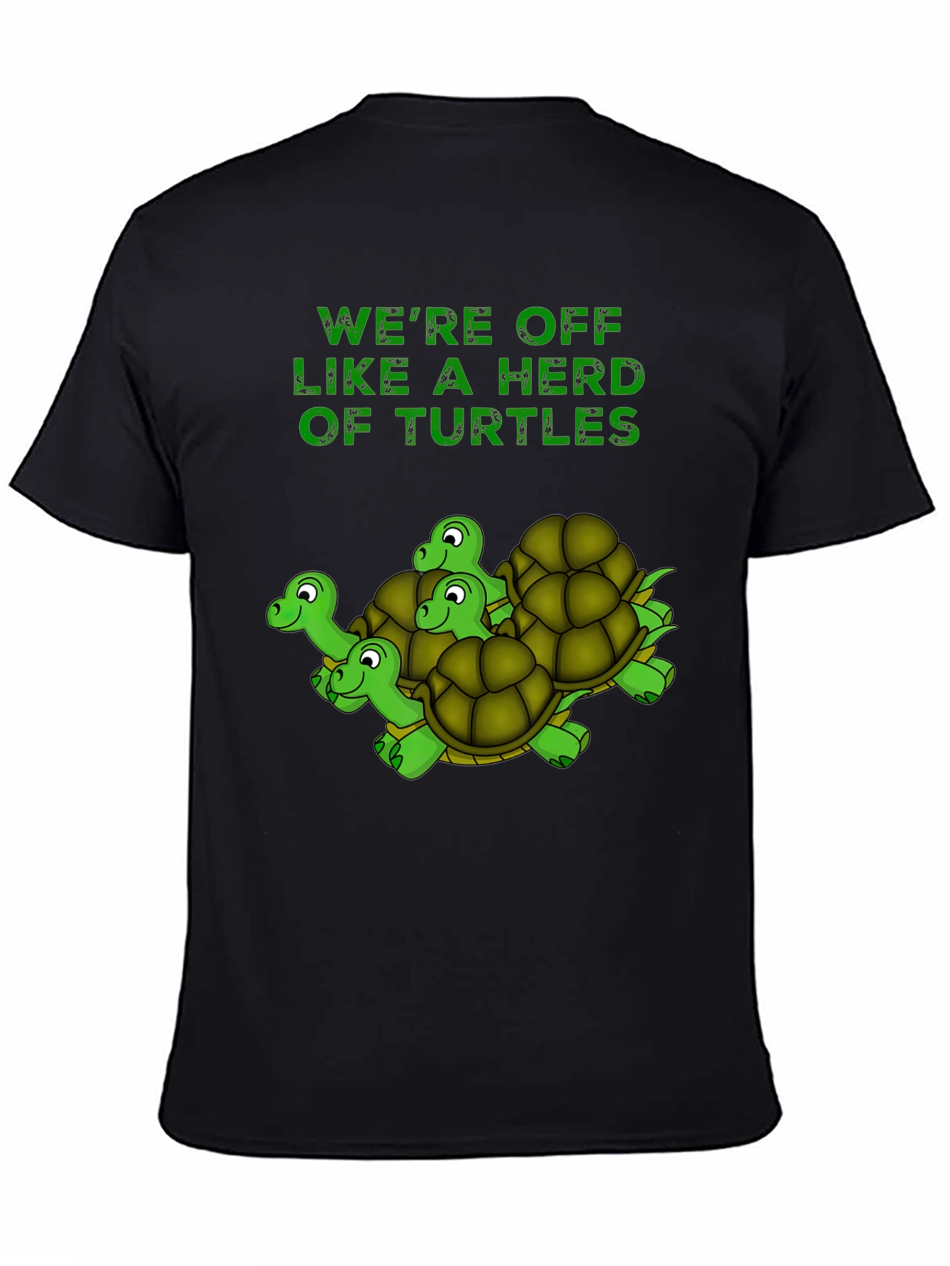Turtle Herd Graphic T-Shirt - Funny Animal Tee
