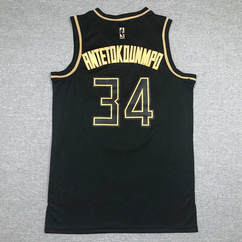 Men's Milwaukee Bucks Giannis Antetokounmpo #34 Black Swingman Player Jerseys