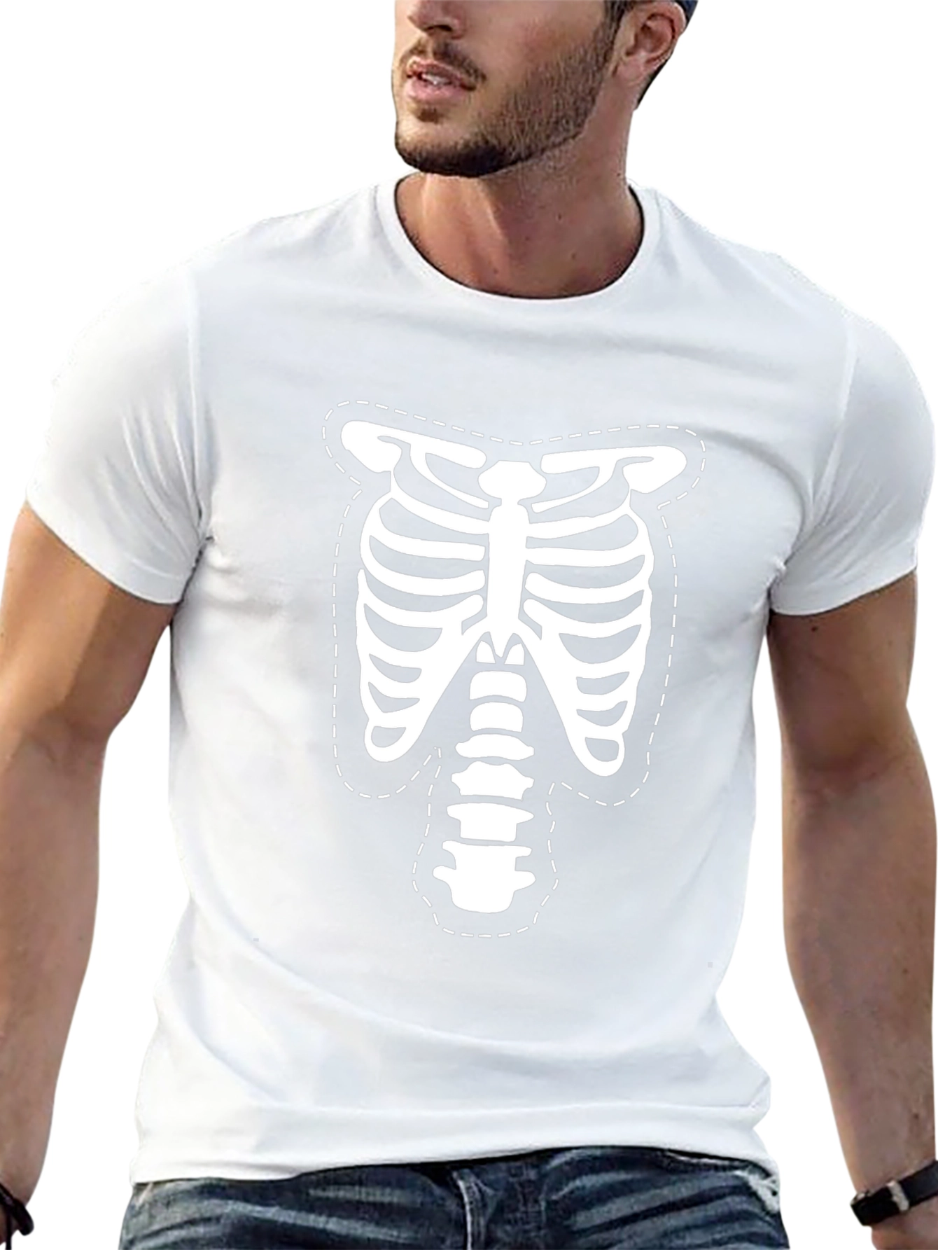 Skeleton Ribcage T-Shirt - Halloween Costume Tee