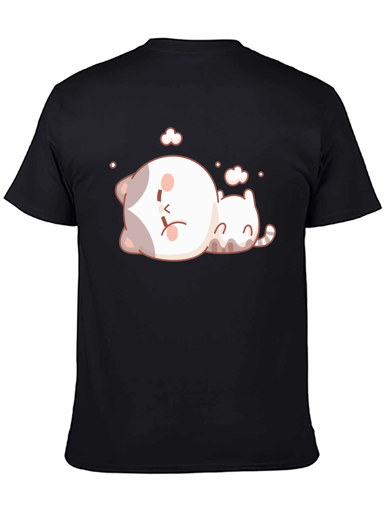 Cute Cat Nap T-Shirt - Black Graphic Tee