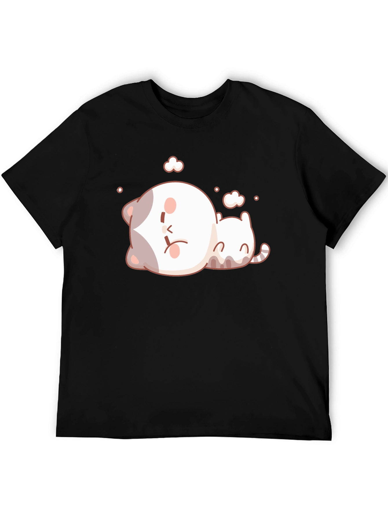 Cute Cat Nap T-Shirt - Black Graphic Tee