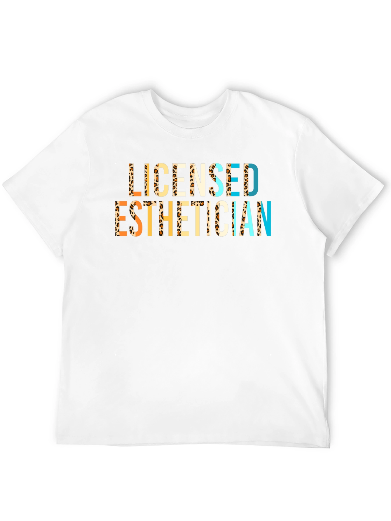Licensed Esthetician Leopard Print T-Shirt