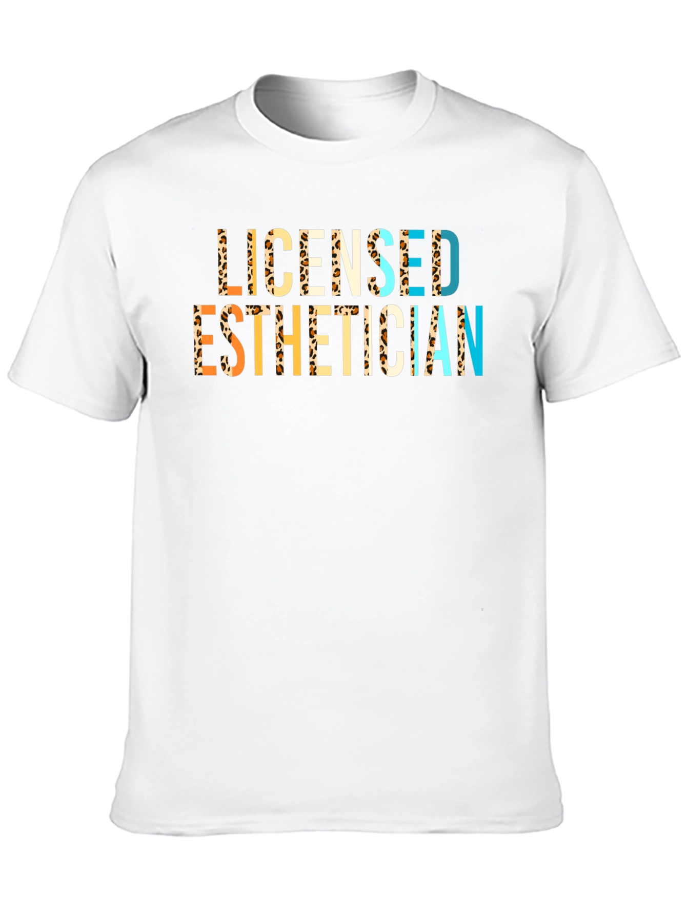 Licensed Esthetician Leopard Print T-Shirt