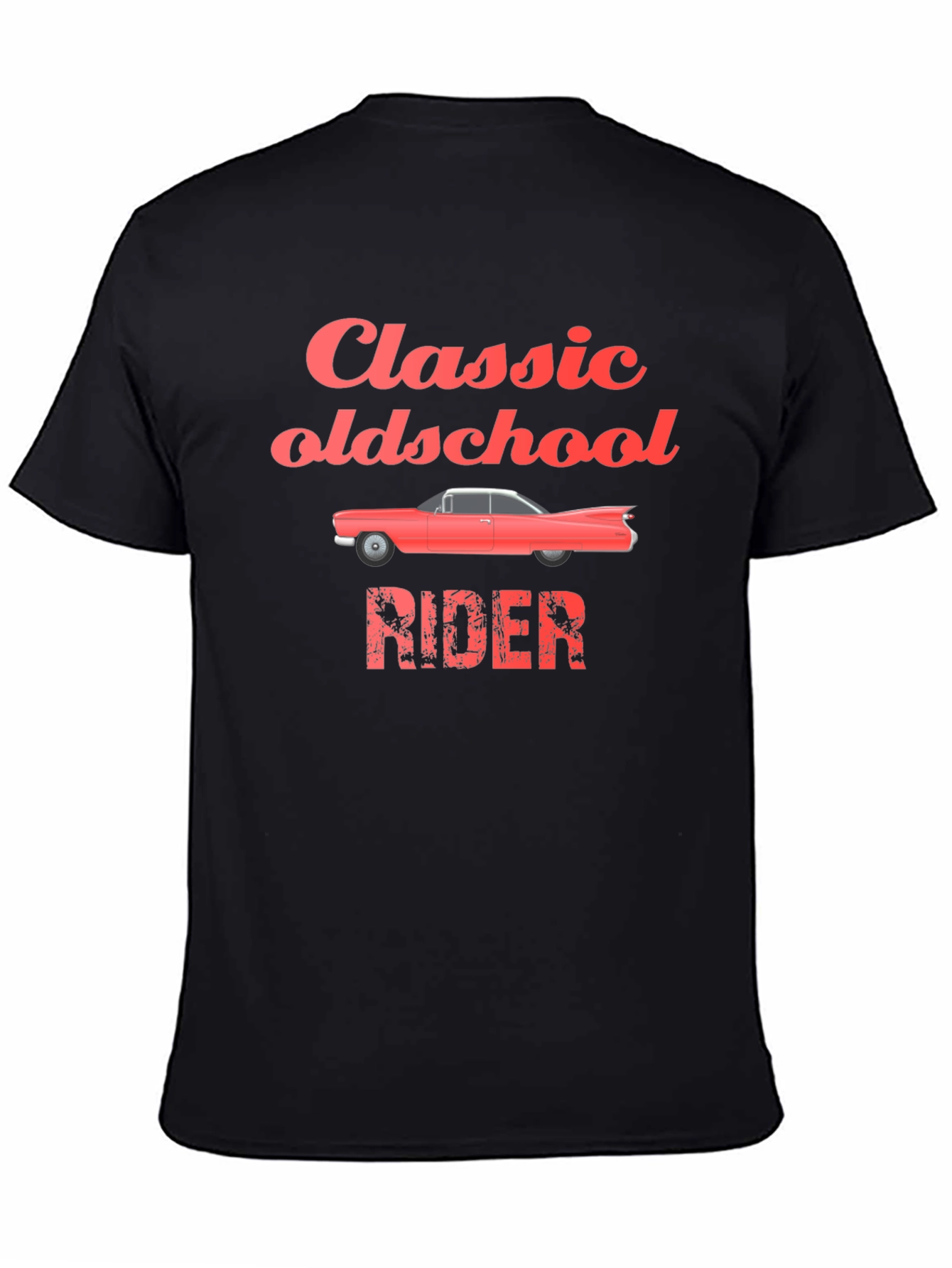 Classic Oldschool Rider Black T-Shirt