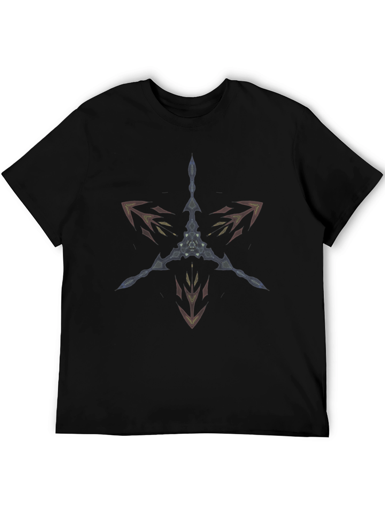 Abstract Arrow Star Black T-Shirt