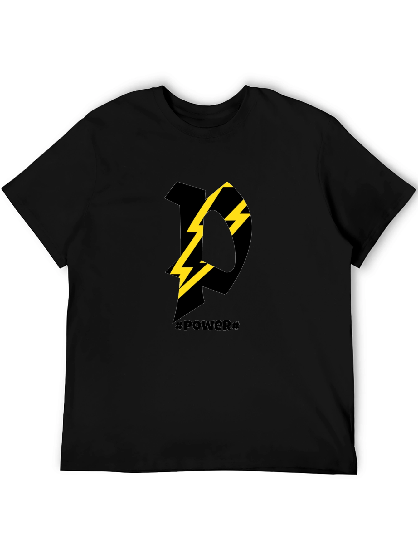Power Graphic Tee - Modern Black T-Shirt