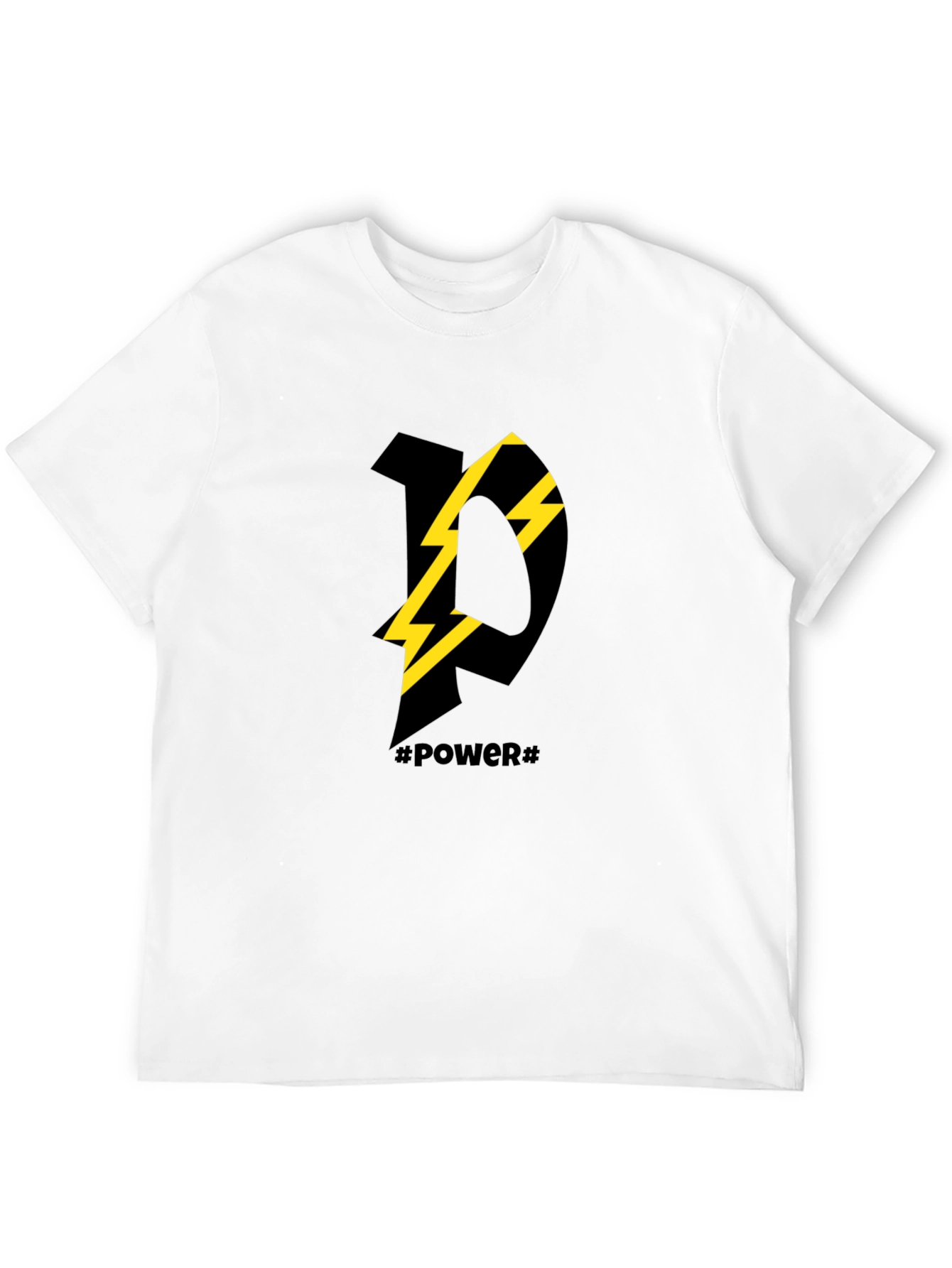 Power Graphic Tee - Modern Black T-Shirt