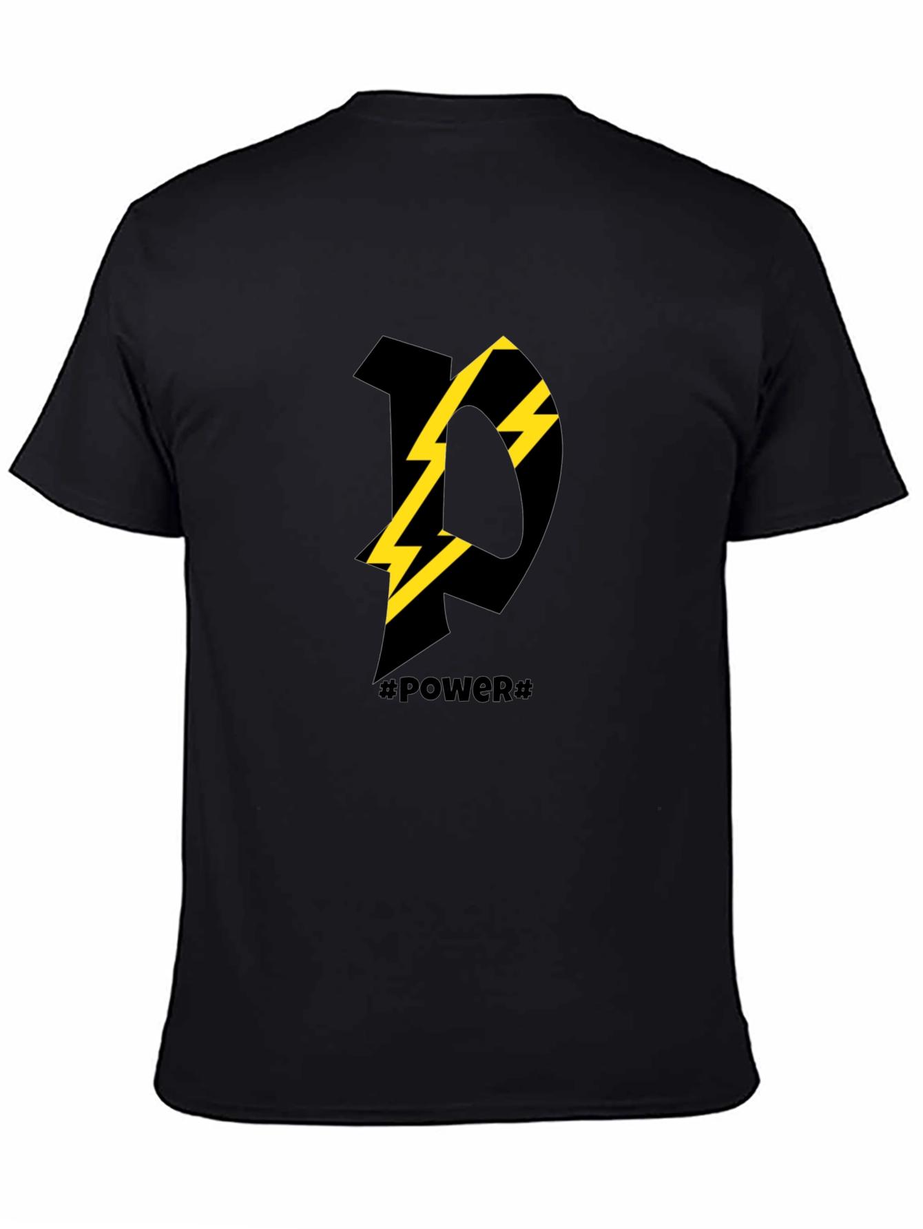Power Graphic Tee - Modern Black T-Shirt