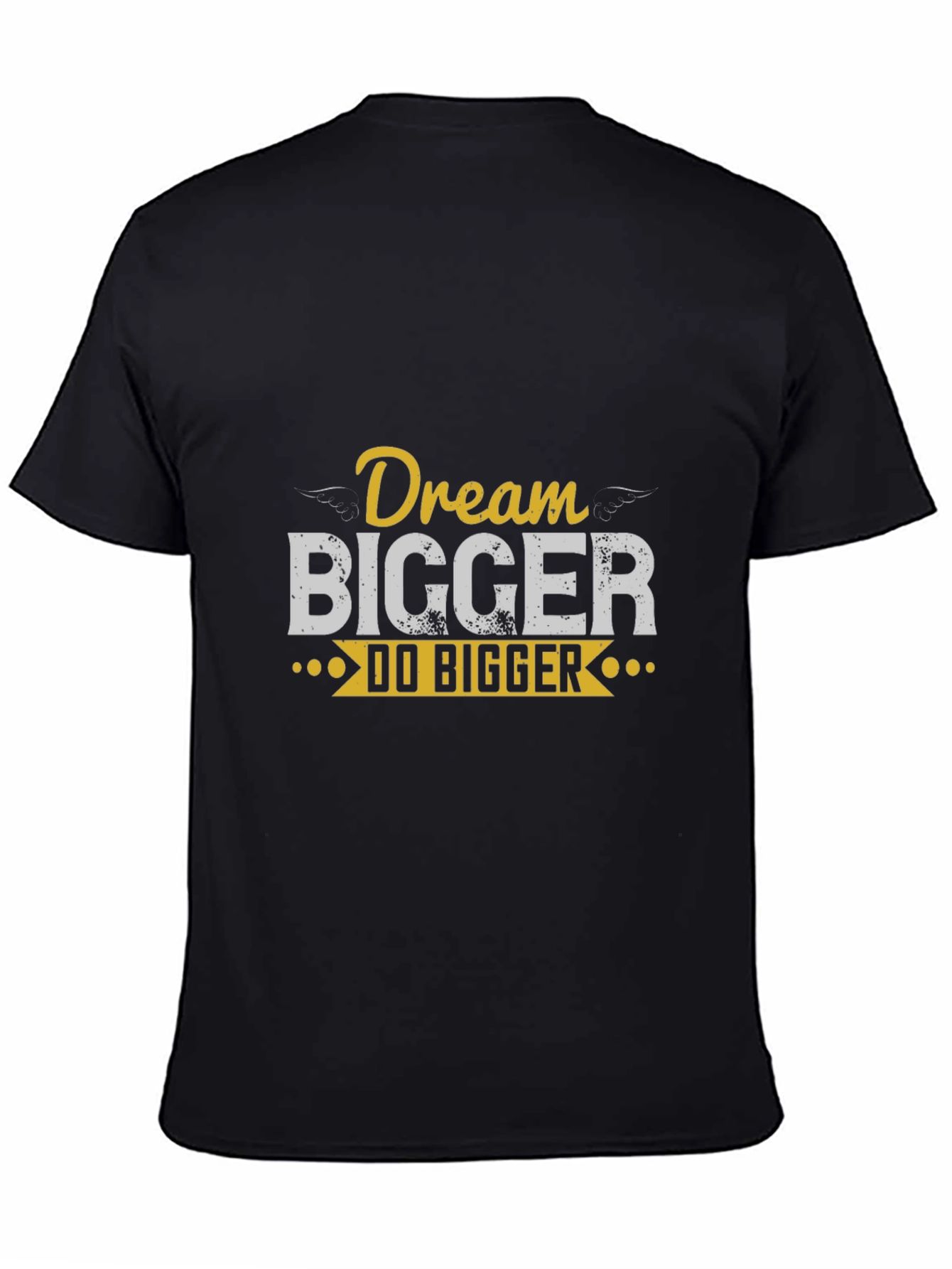 Dream Bigger Graphic Tee - Black Cotton Blend