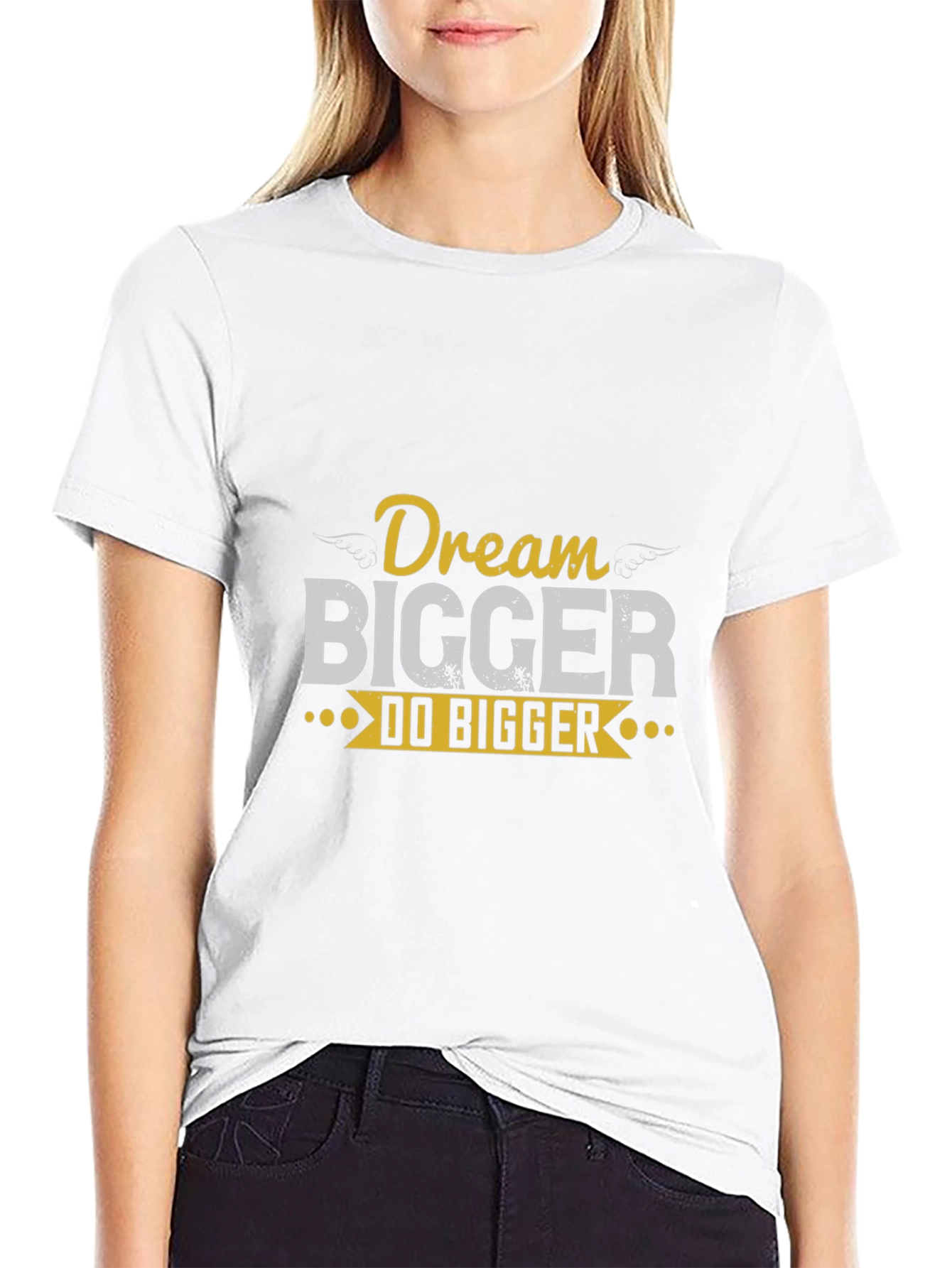 Dream Bigger Graphic Tee - Black Cotton Blend