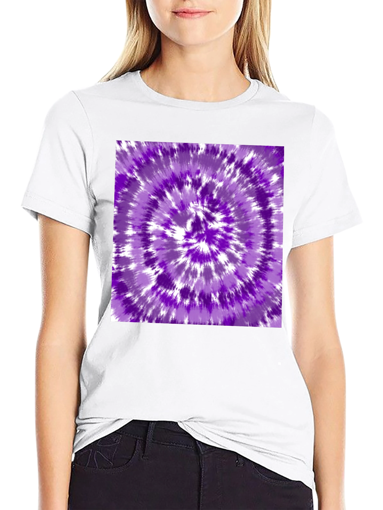 Purple Tie-Dye Graphic Tee - Stylish Casual Wear