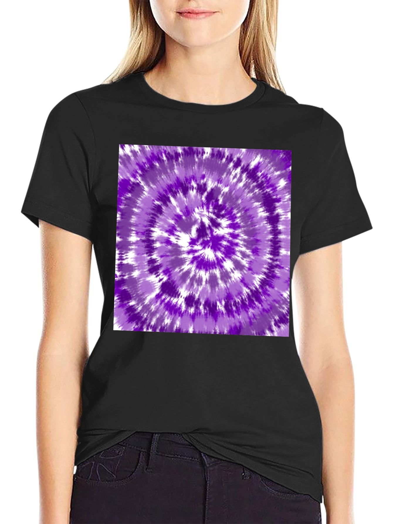 Purple Tie-Dye Graphic Tee - Stylish Casual Wear