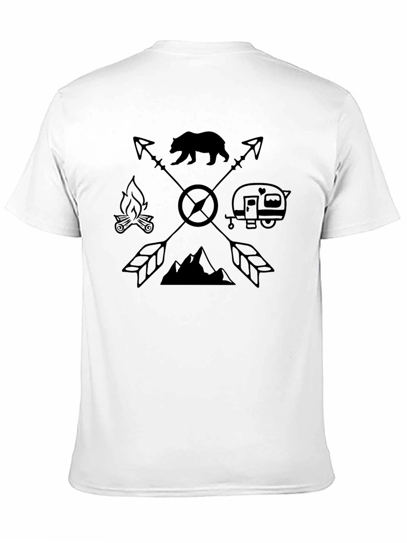 Adventure Awaits Tee - Black Camping Design