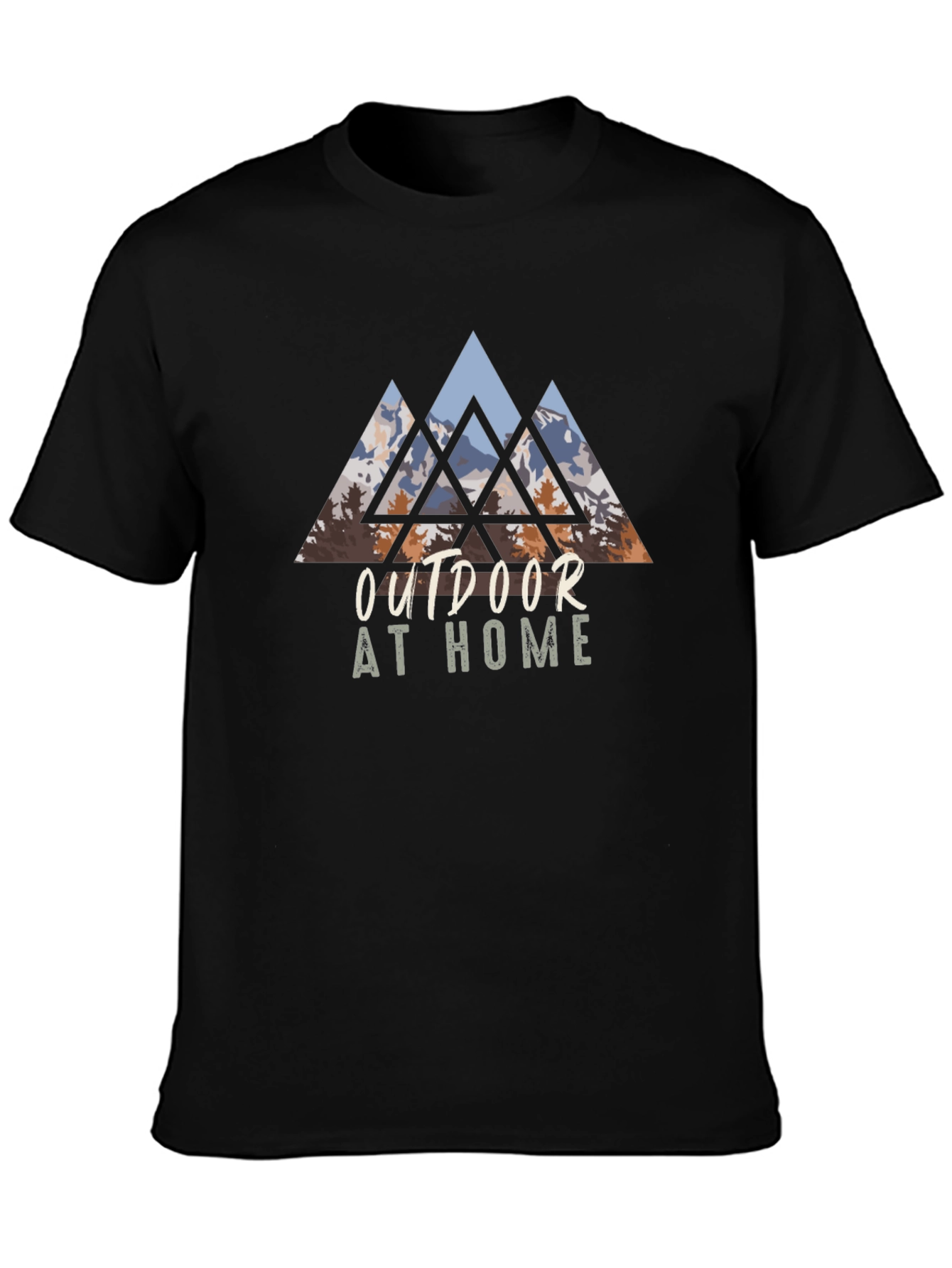 Outdoor At Home Graphic Tee - Black