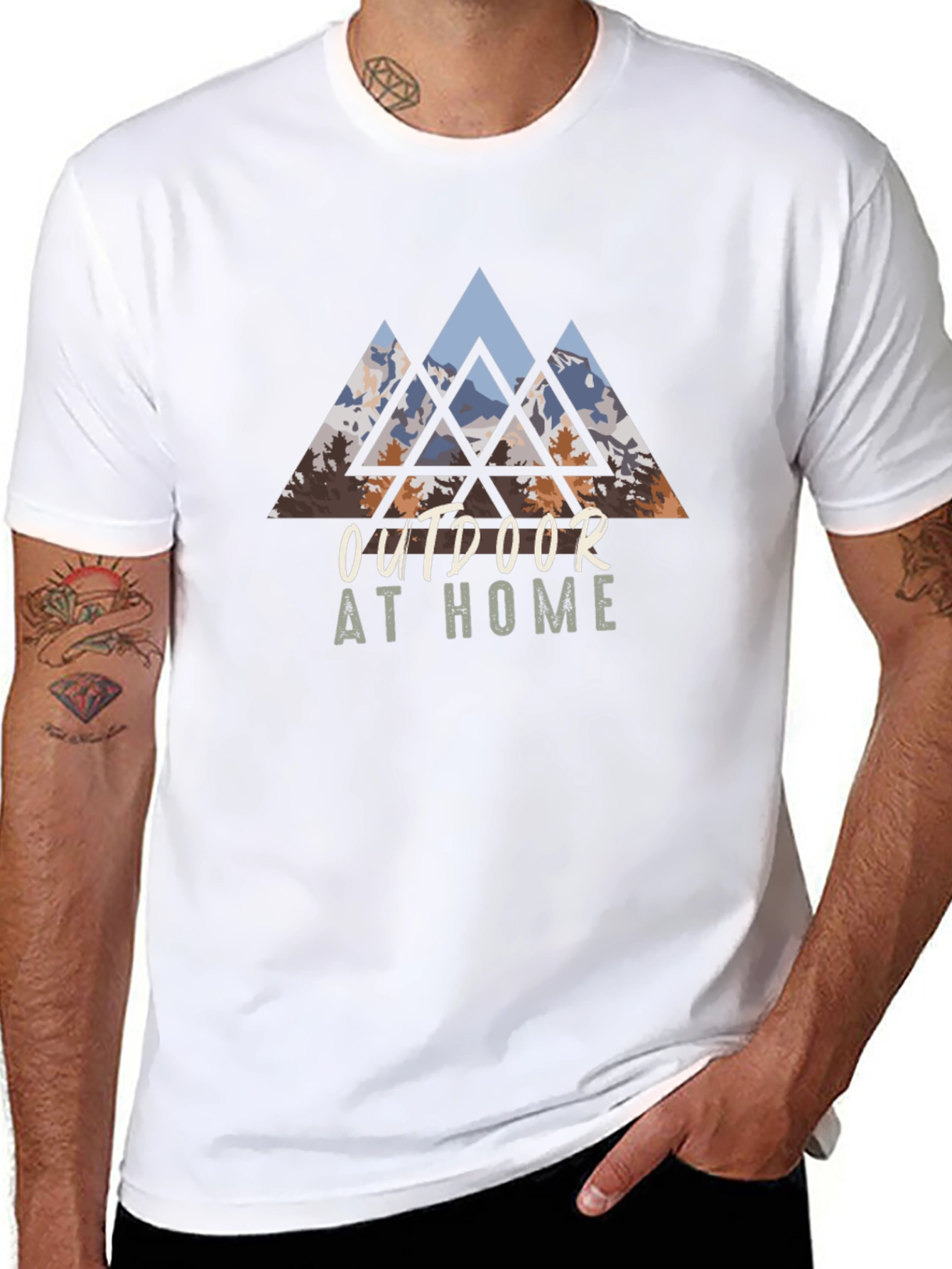 Outdoor At Home Graphic Tee - Black