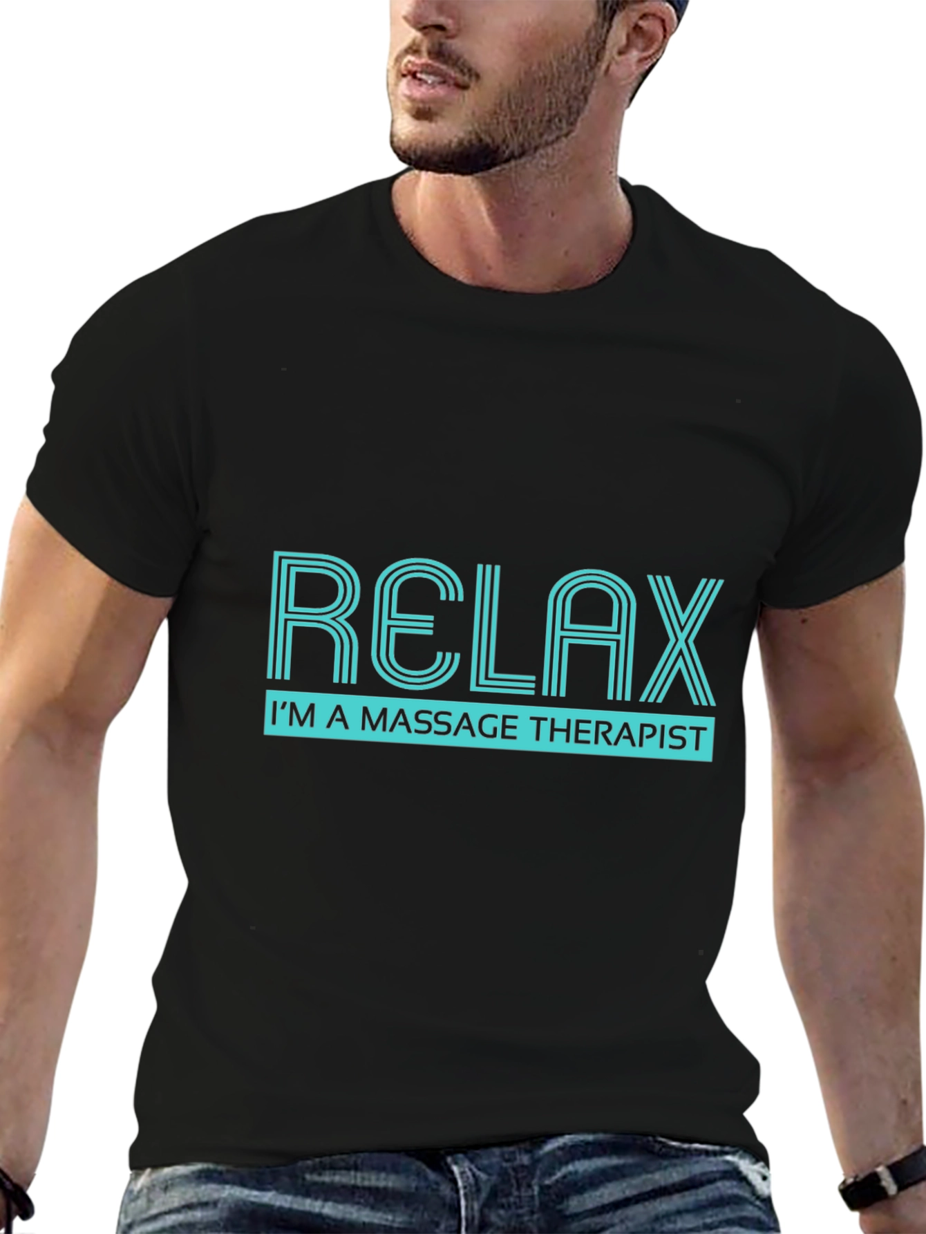 Relax Massage Therapist Black T-Shirt