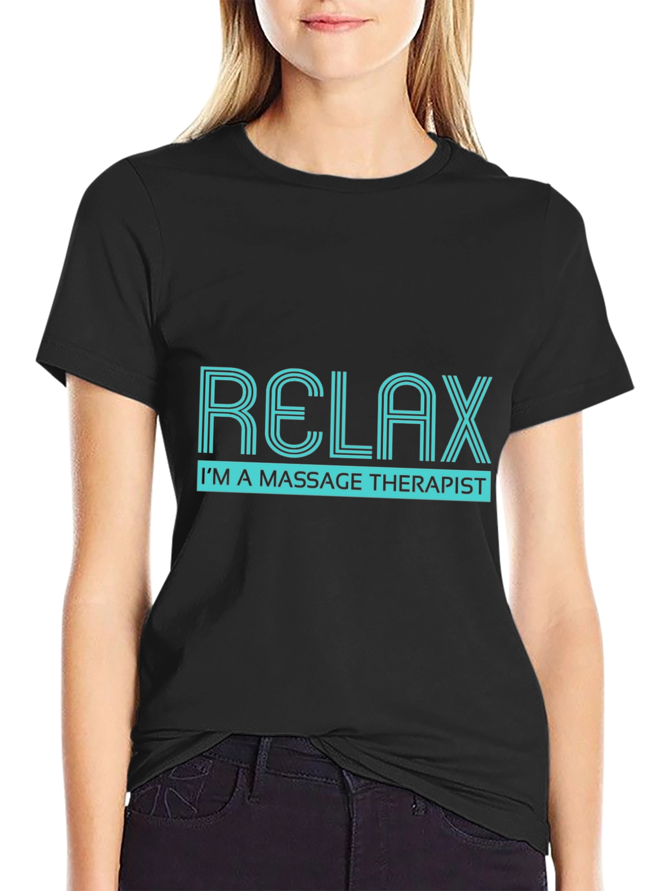Relax Massage Therapist Black T-Shirt