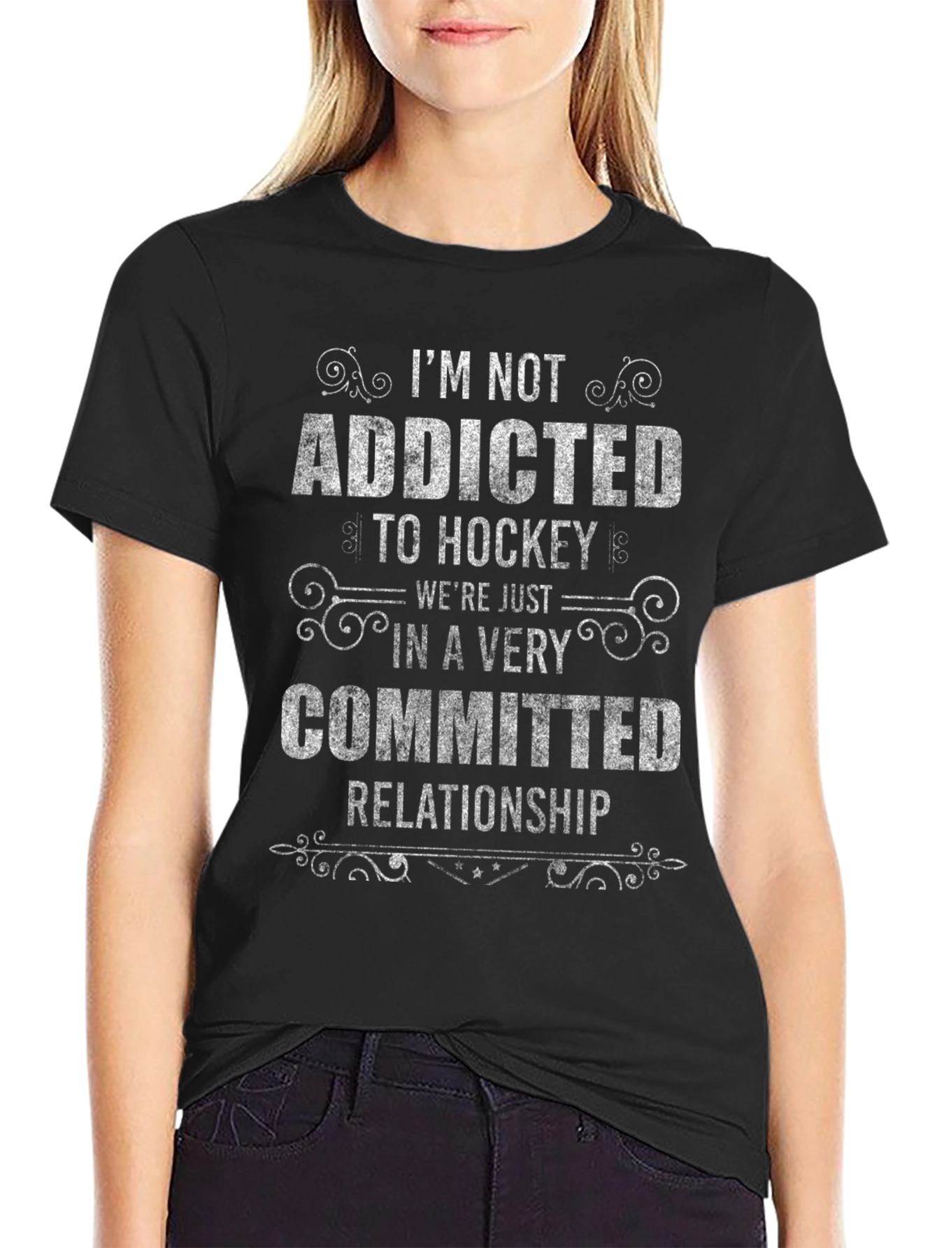 Hockey Addicted T-Shirt - Committed Relationship Tee