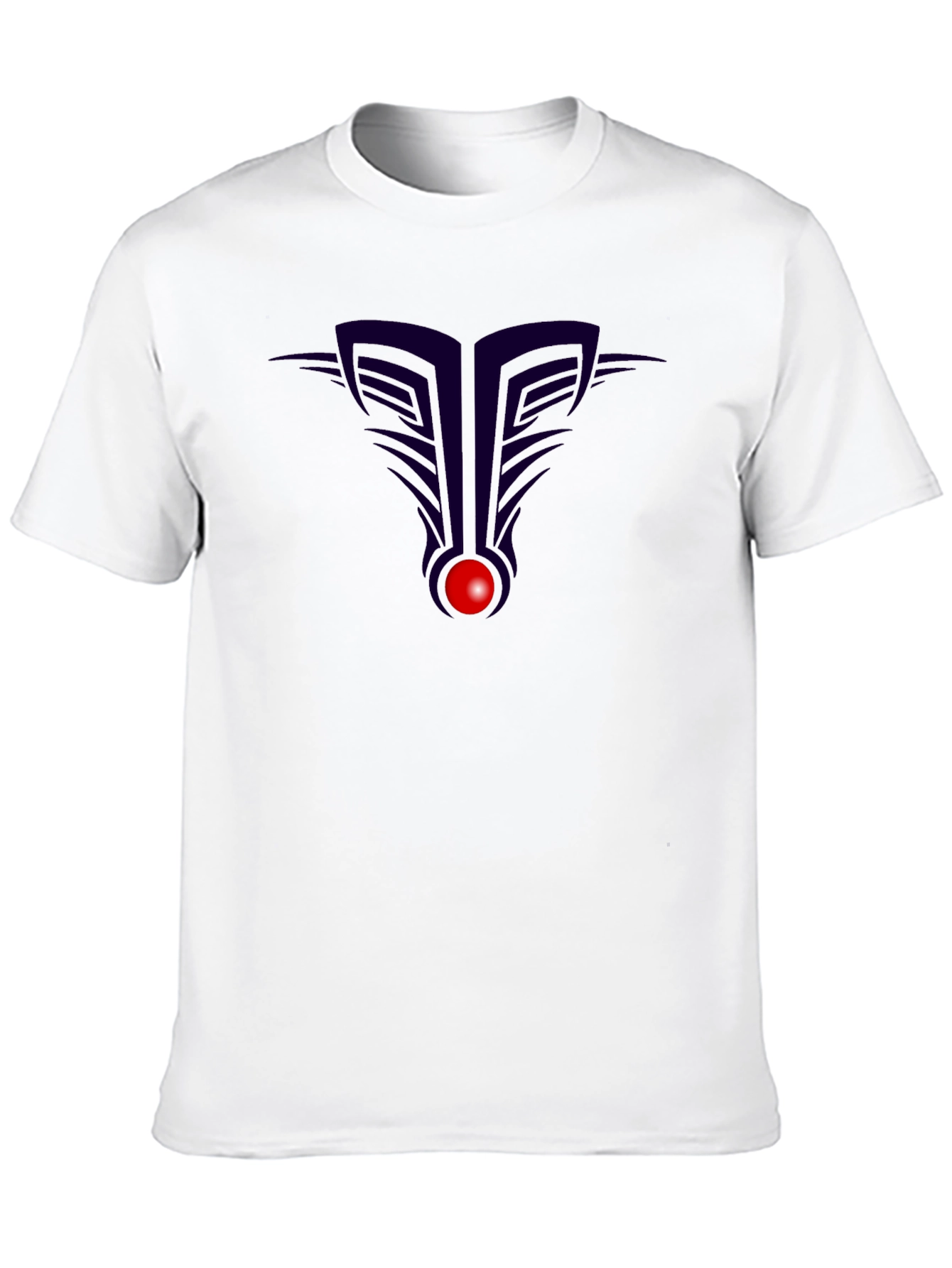 Black T-Shirt with Abstract Graphic Design