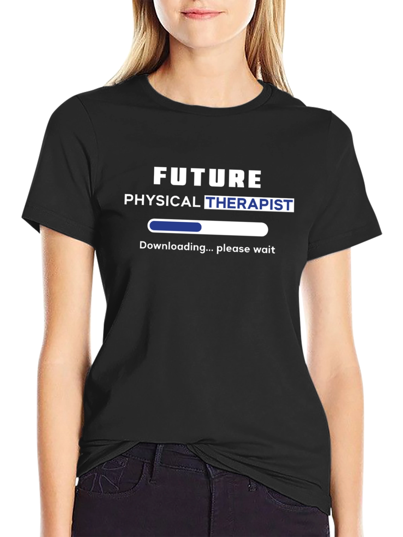 Future Physical Therapist Loading T-Shirt - Black