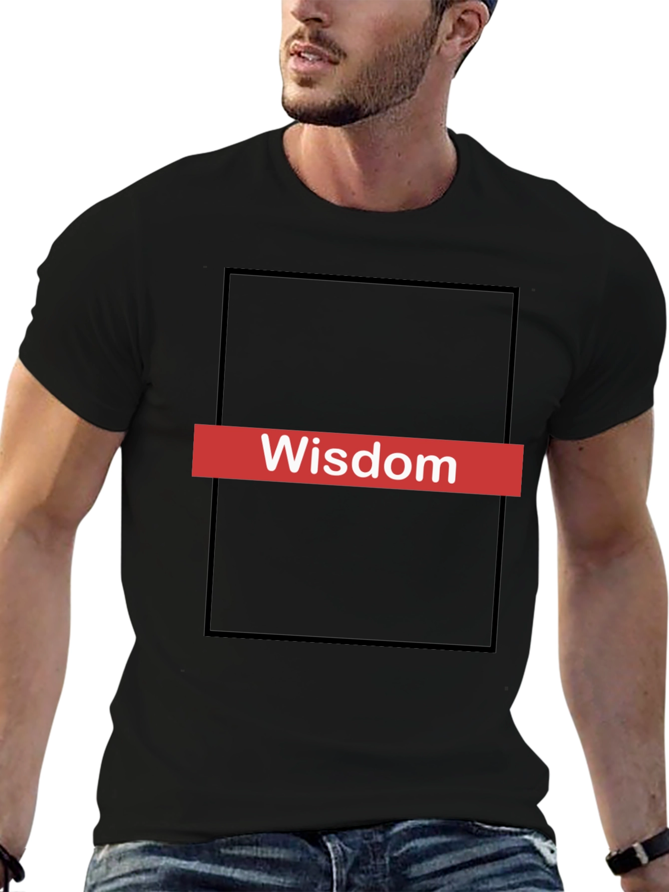 Wisdom Tee - Black Graphic Print T-Shirt