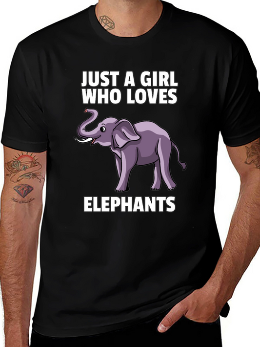 Elephant Lover T-Shirt - Just a Girl Who Loves Elephants
