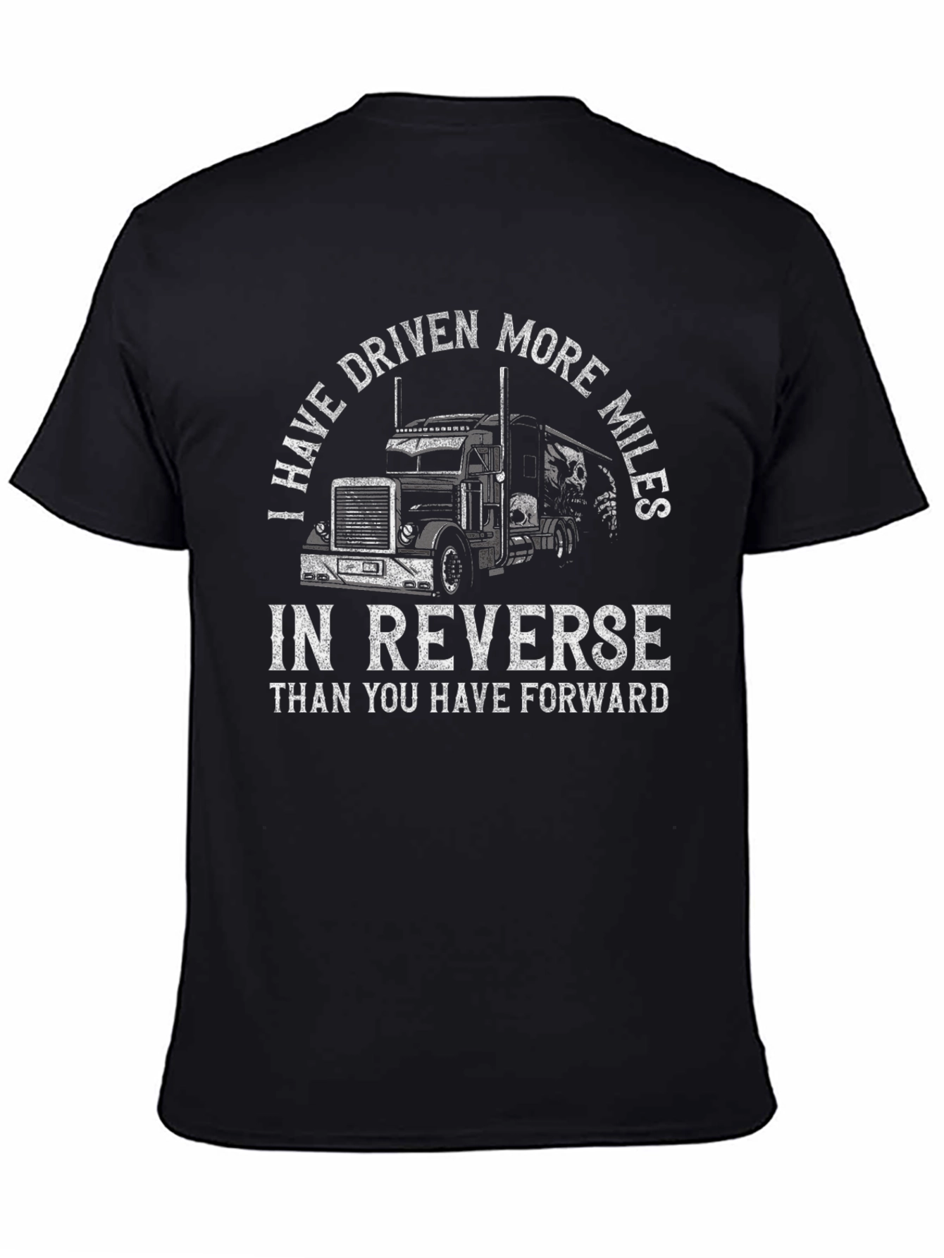 Trucker Humor Tee: Reverse Miles